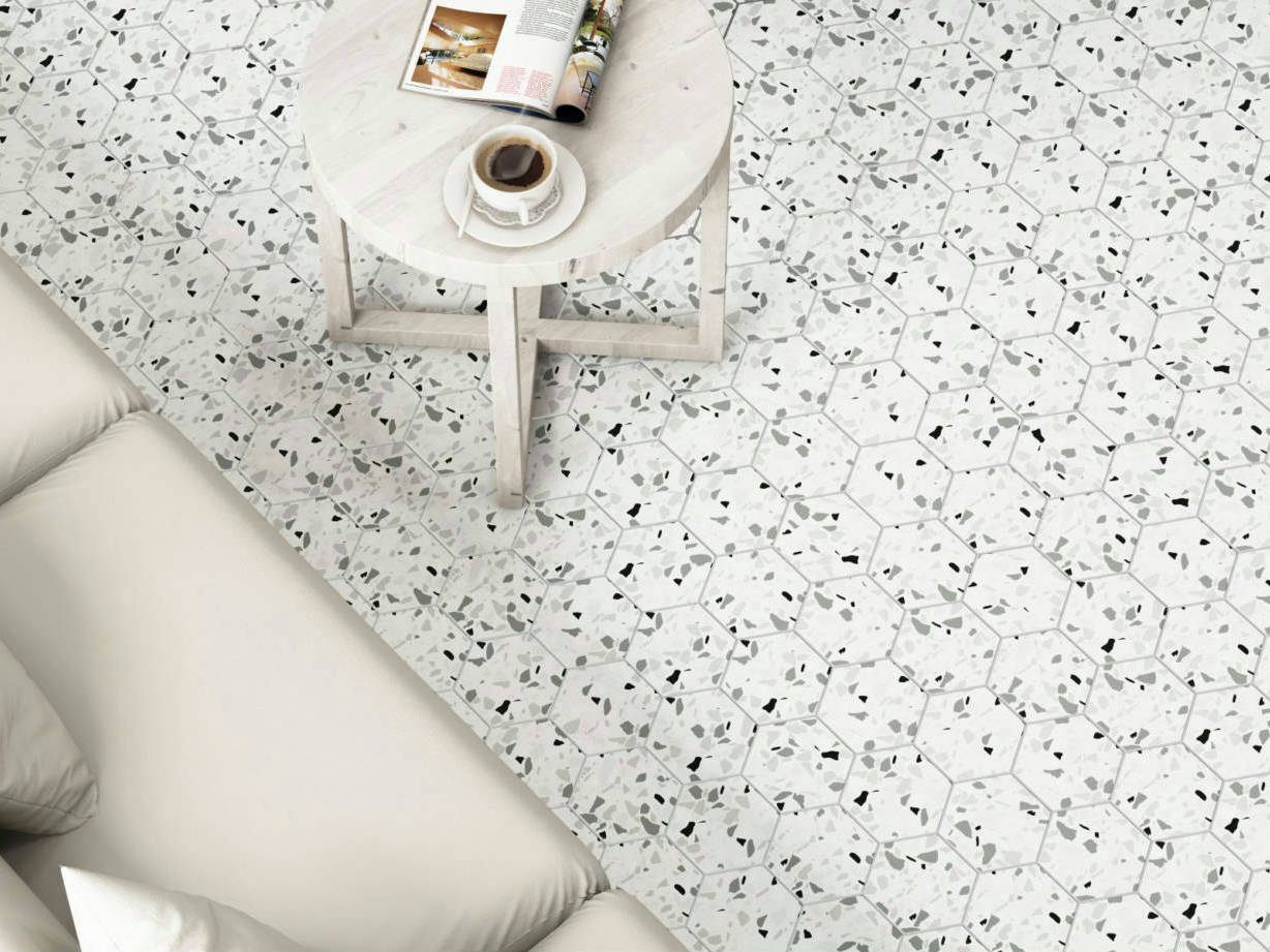 Altea 5.5X6.3” White Hexagon | Mohawk Tile and Marble