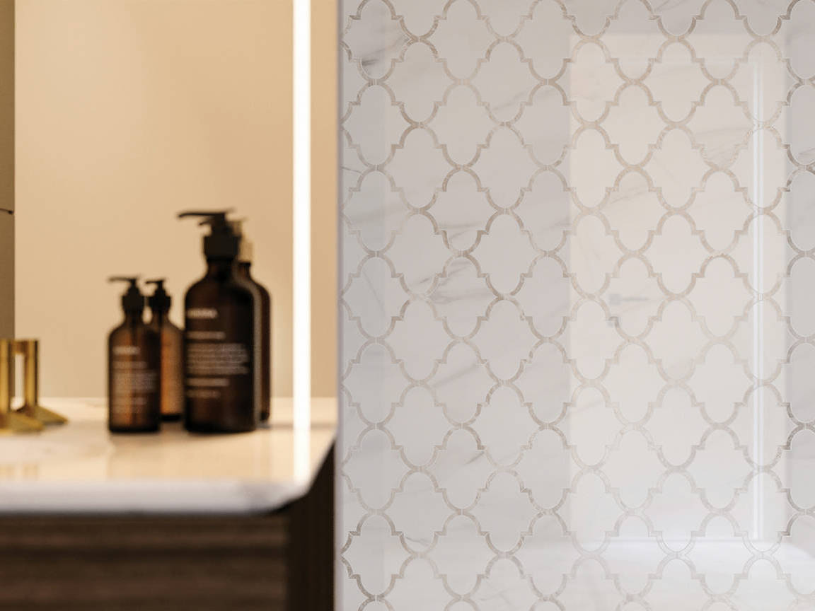 Ardor Infatuation Arabesque Polished Mosaic 3 | Mohawk Tile and Marble