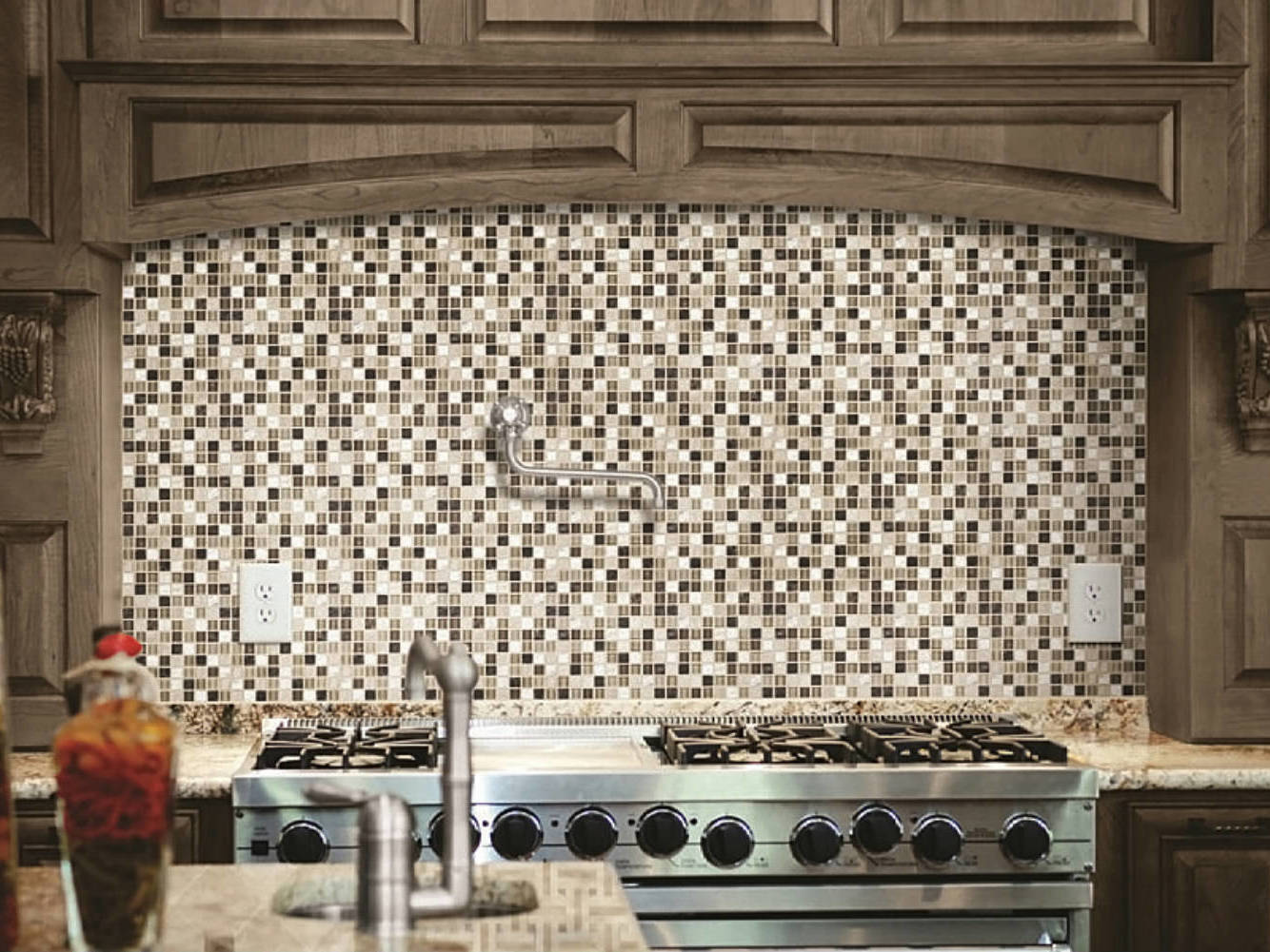 Bliss Cappucinno Glass Stone Blend Mosaic 0 | Mohawk Tile and Marble