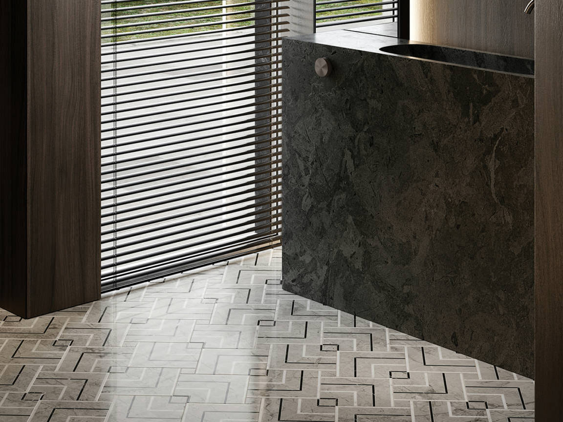 Luxury Roma Argento Picco Mosaic 2 | Mohawk Tile and Marble