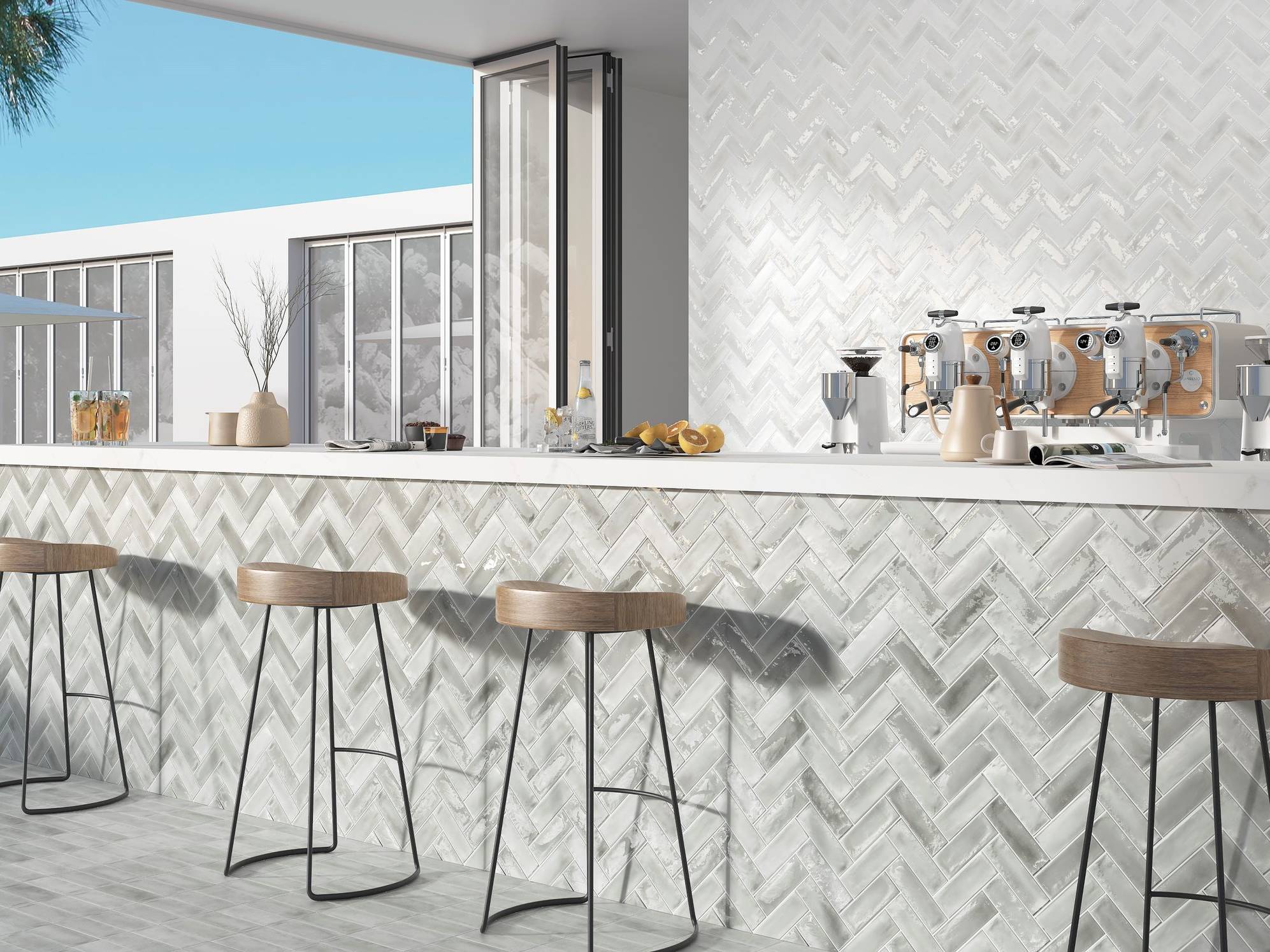 Aruba Silver and White - Matt & Gloss 2x6 | Mohawk Tile and Marble