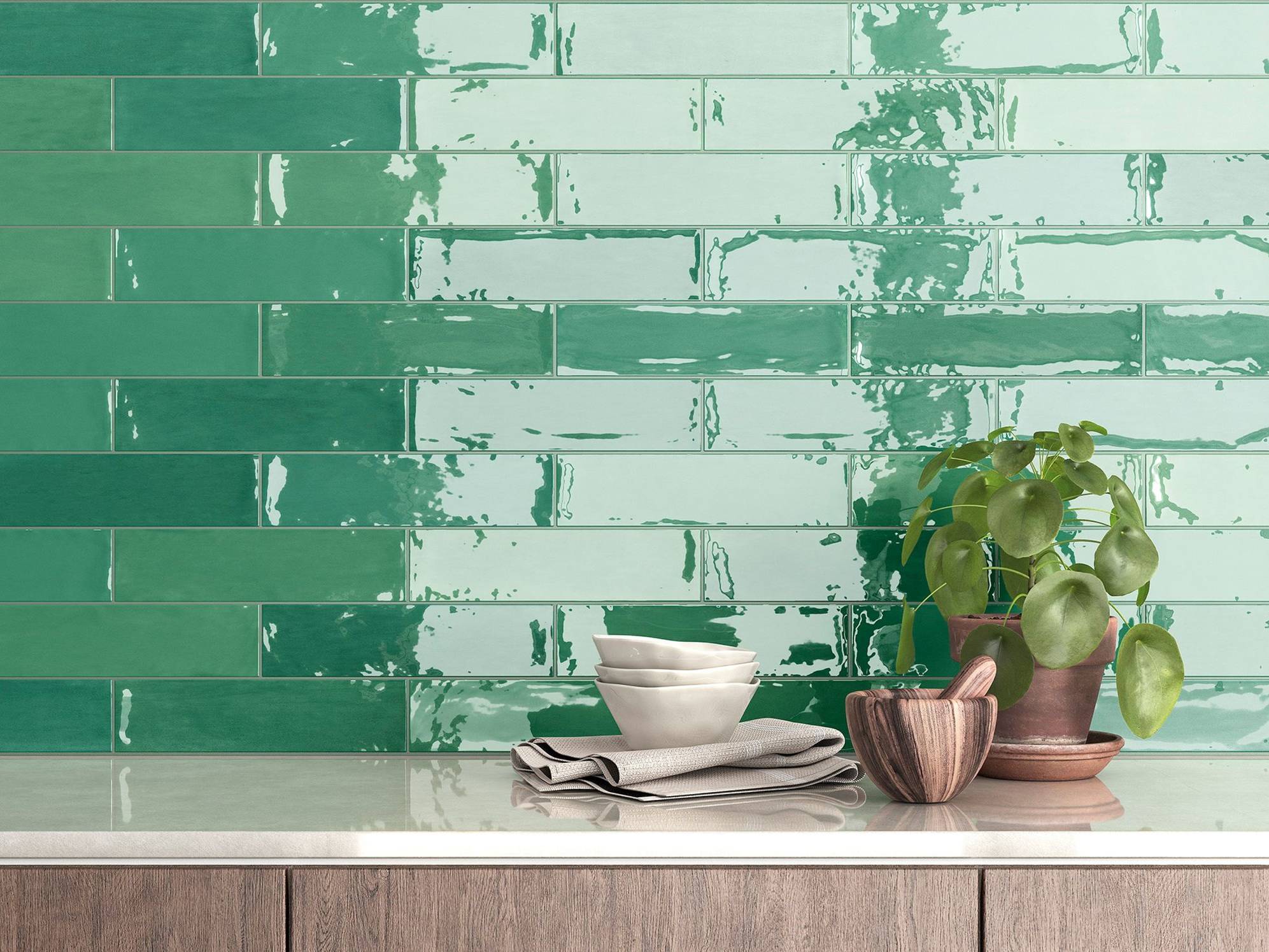 Morocco Green 3x11 | Mohawk Tile and Marble