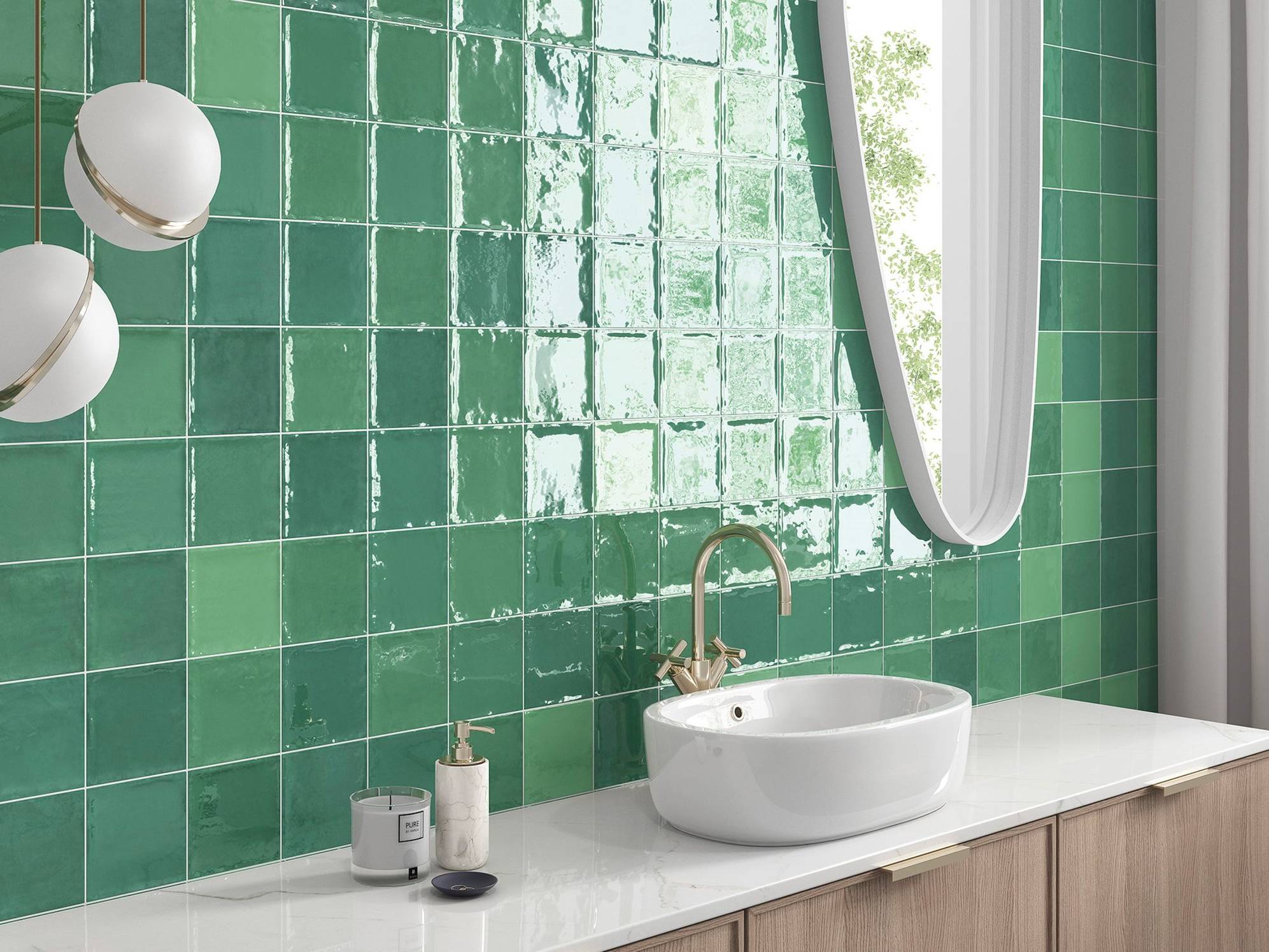 Morocco Green 5x5 | Mohawk Tile and Marble