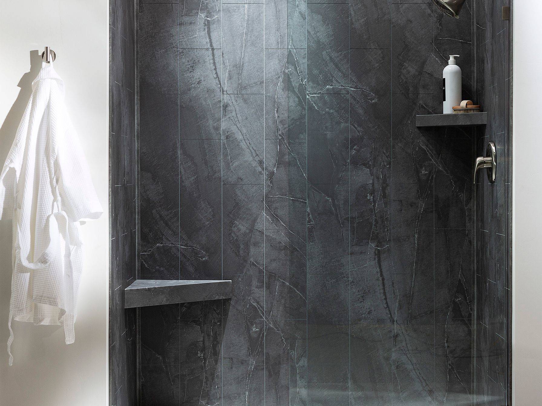 Cracked Slate Shower Wall Kit 32x60x78 | Mohawk Tile and Marble