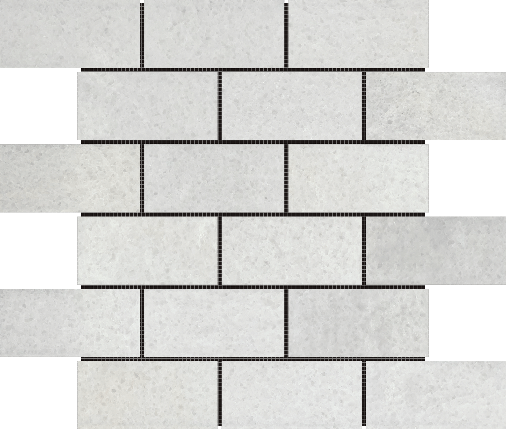 2"x4" Brick White Grey Mosaic | Mohawk Tile and Marble