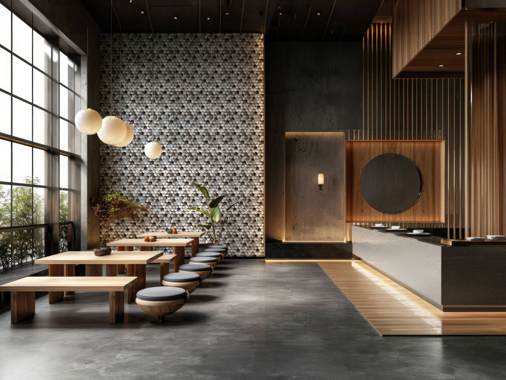 Aluminum Hexagon Silver Brown Mosaic | Mohawk Tile and Marble