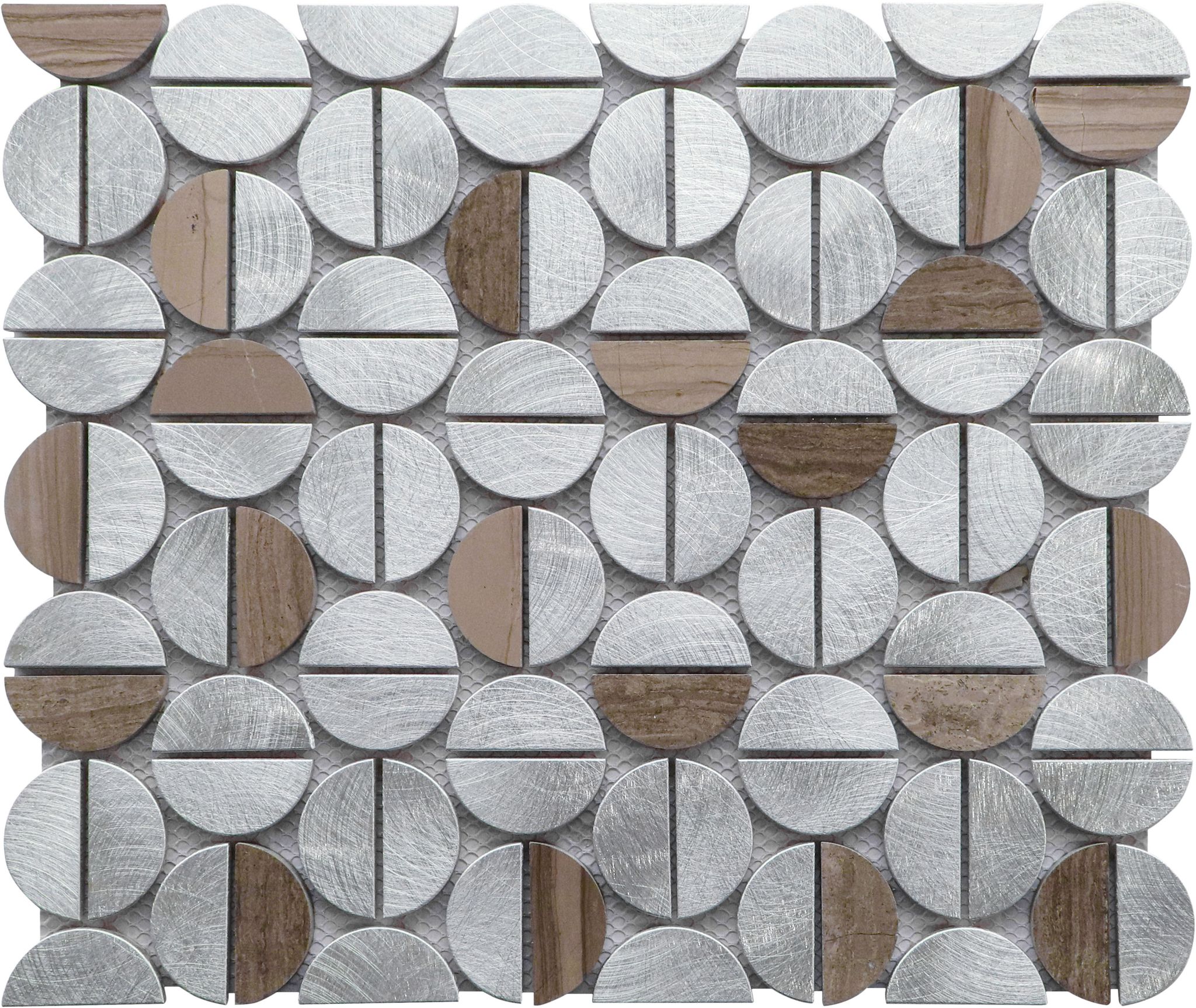 Aluminum & Marble Semi Circle 19 Brown | Mohawk Tile and Marble