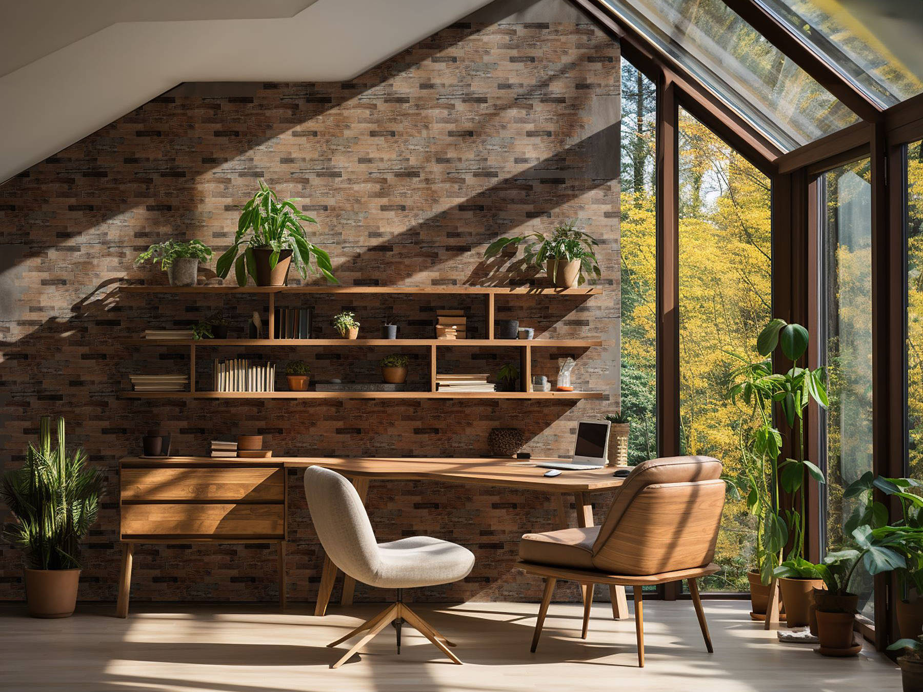 Beige Brown Mix Wood | Mohawk Tile and Marble