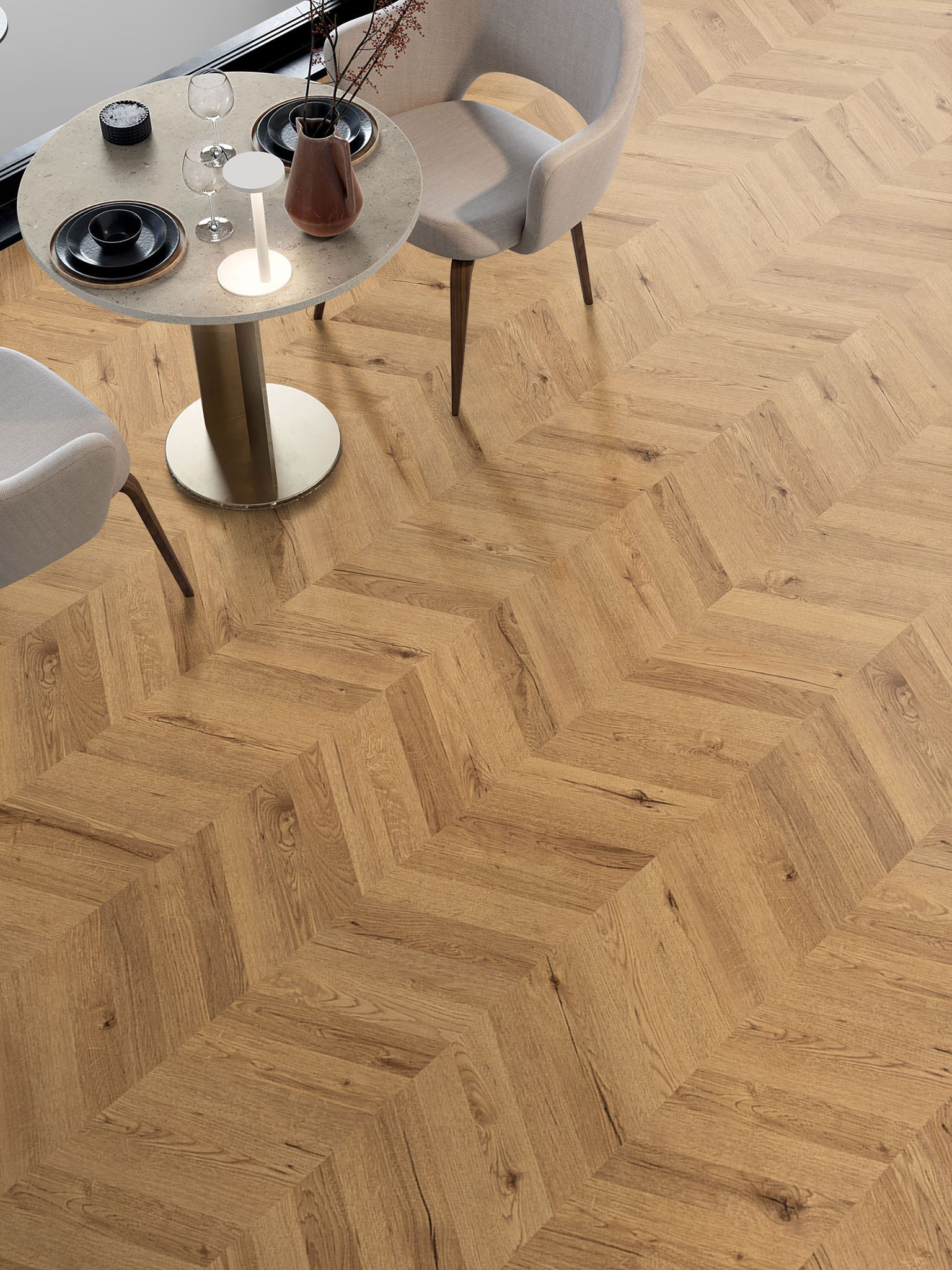 Chevron Cognac Oak | Mohawk Tile and Marble