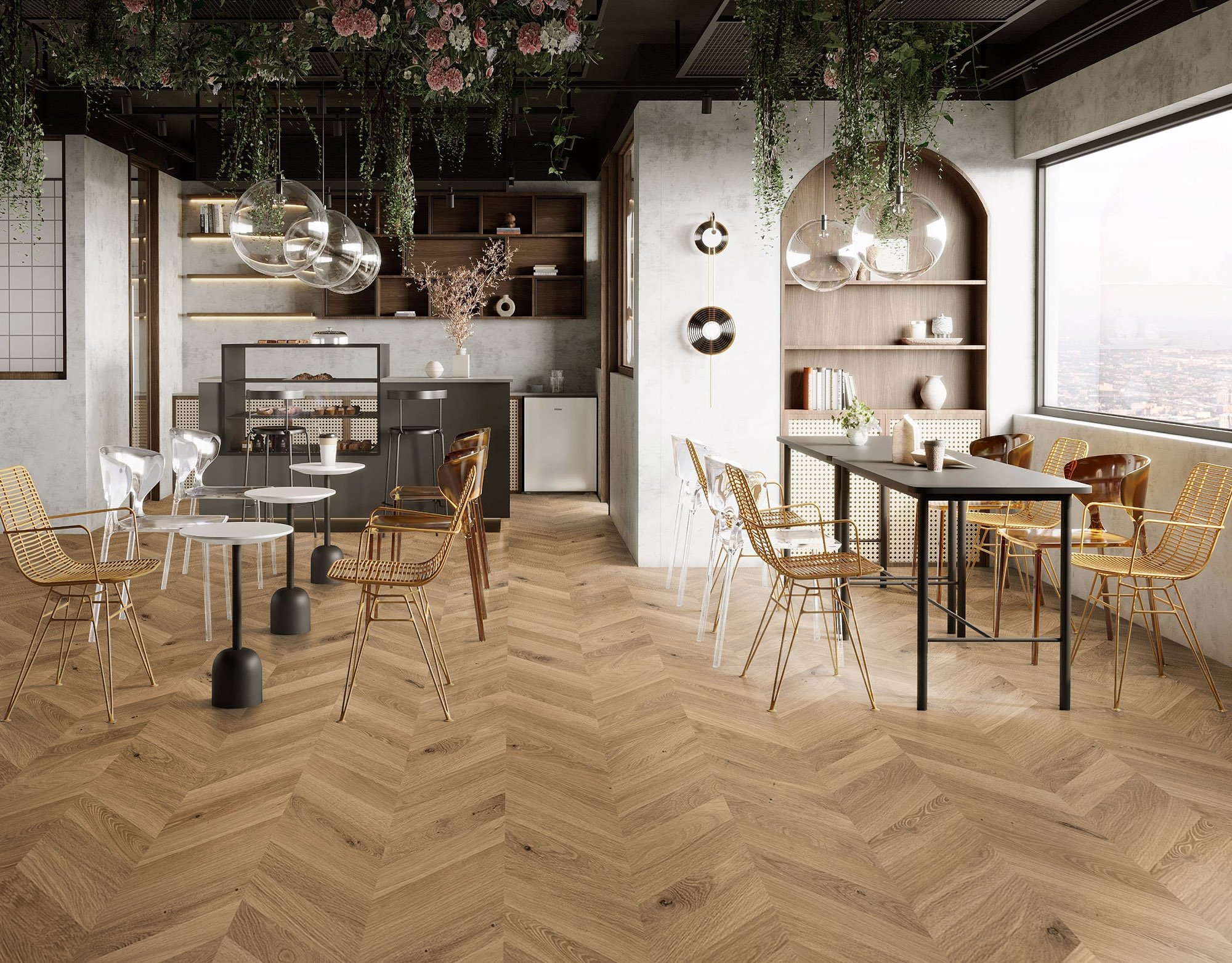 Chevron Kaya Oak Wellington | Mohawk Tile and Marble