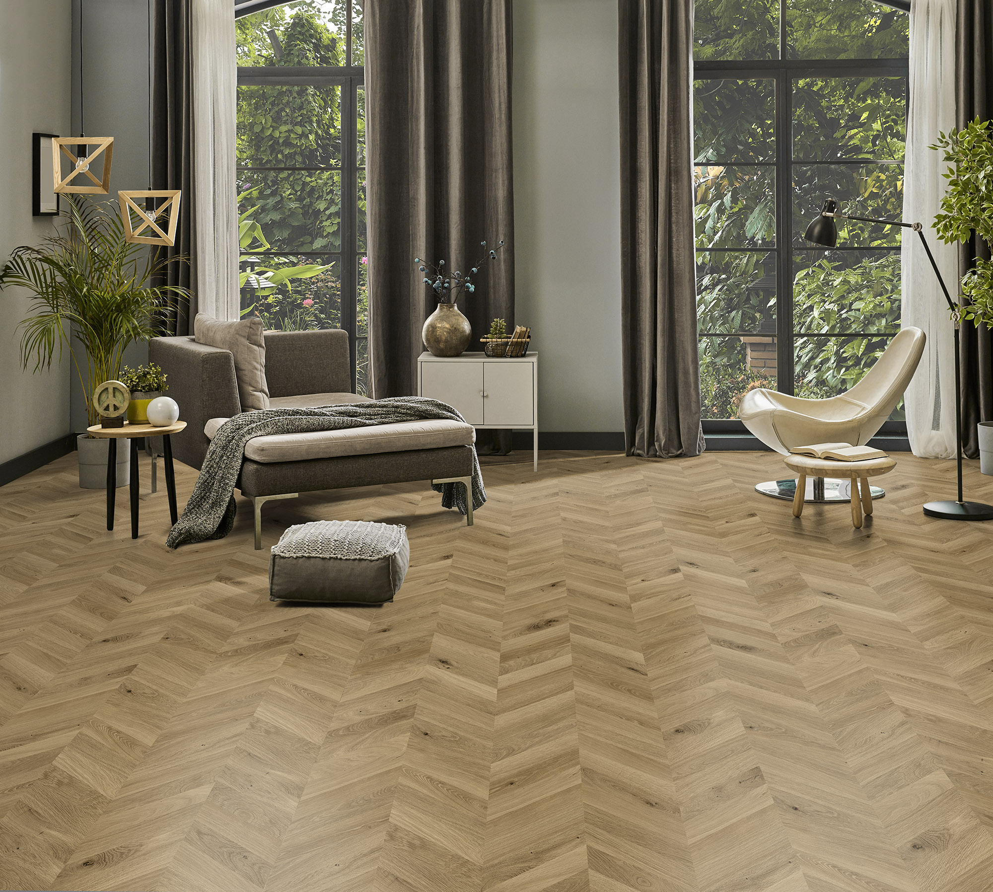 Chevron Kaya Oak Wellington | Mohawk Tile and Marble