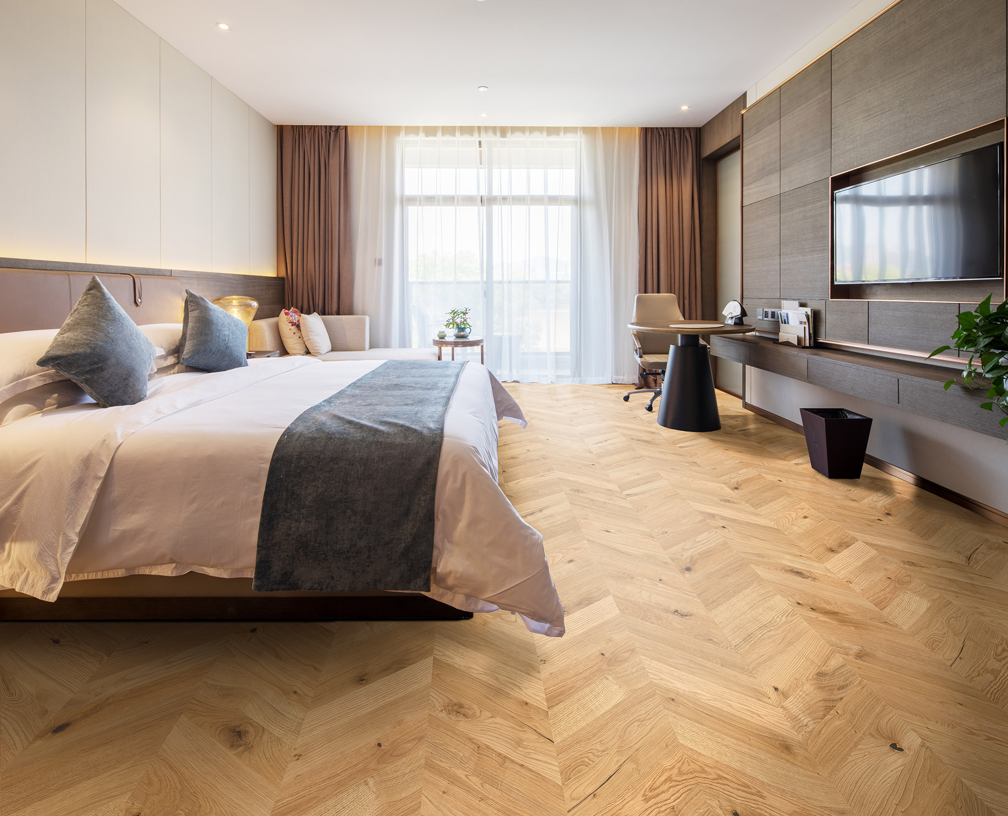 Chevron Oak Villa Gold | Mohawk Tile and Marble