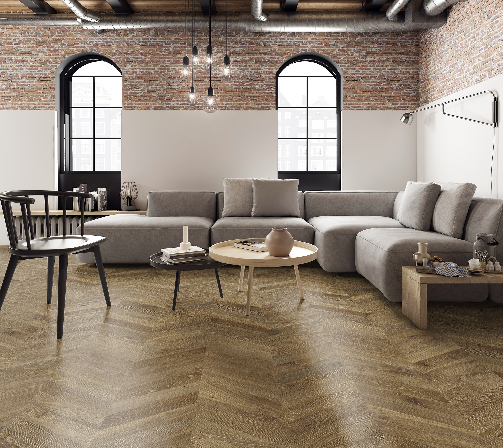 Chevron Rustic Oak Brown | Mohawk Tile and Marble