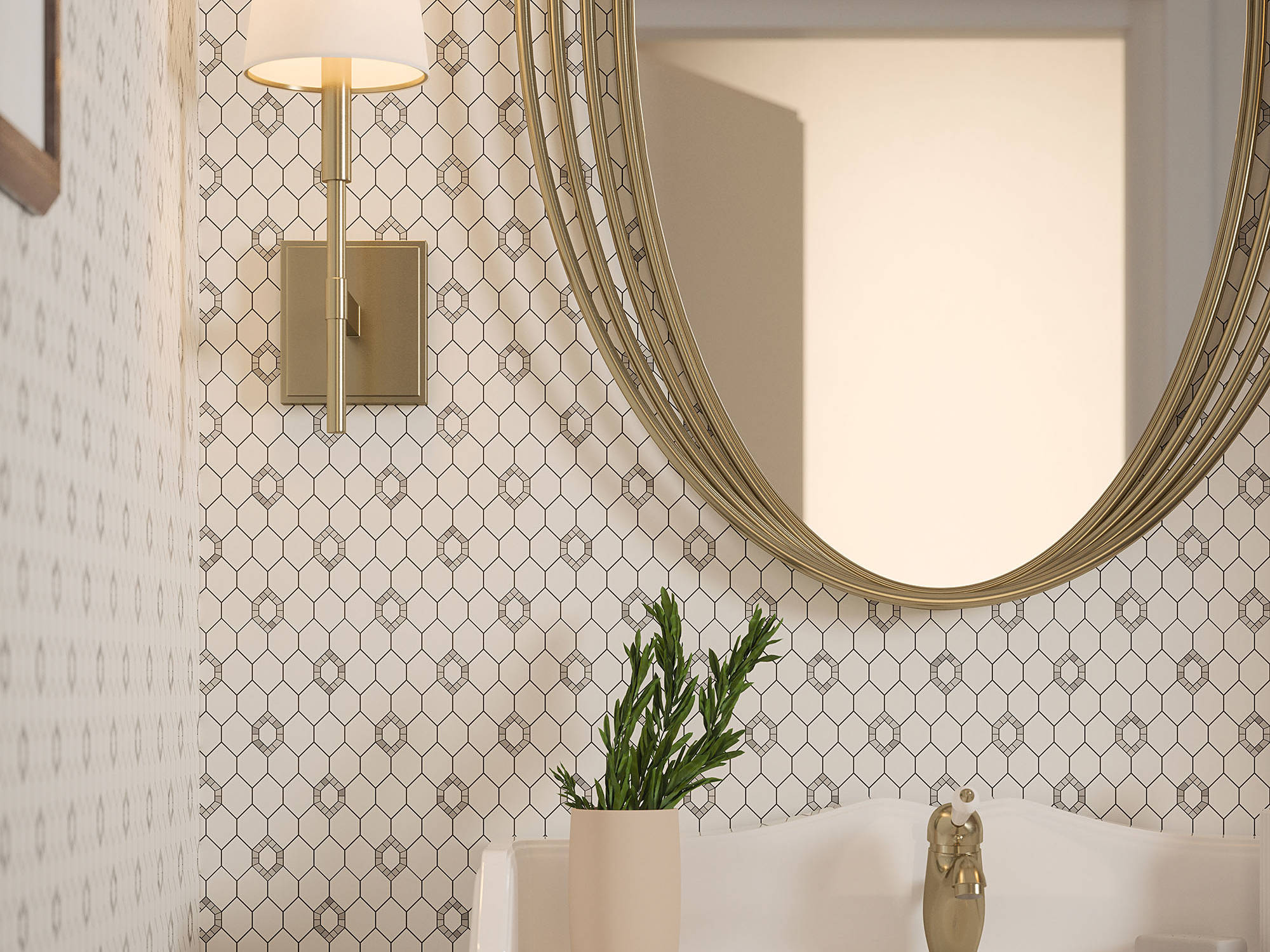 Daffodil Grey Mosaic | Mohawk Tile and Marble