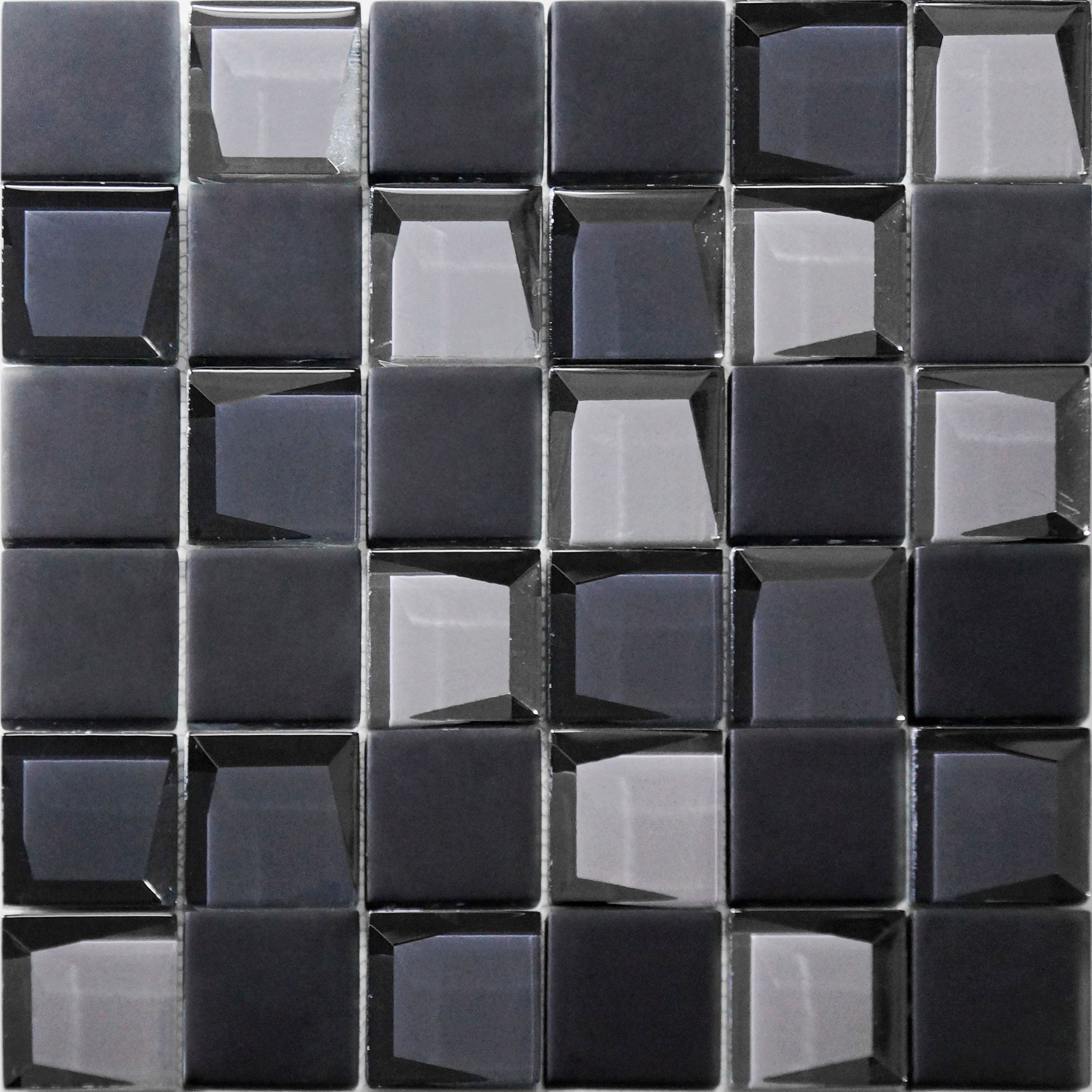 Glass 2"x2" Grey Mix Mosaic | Mohawk Tile and Marble