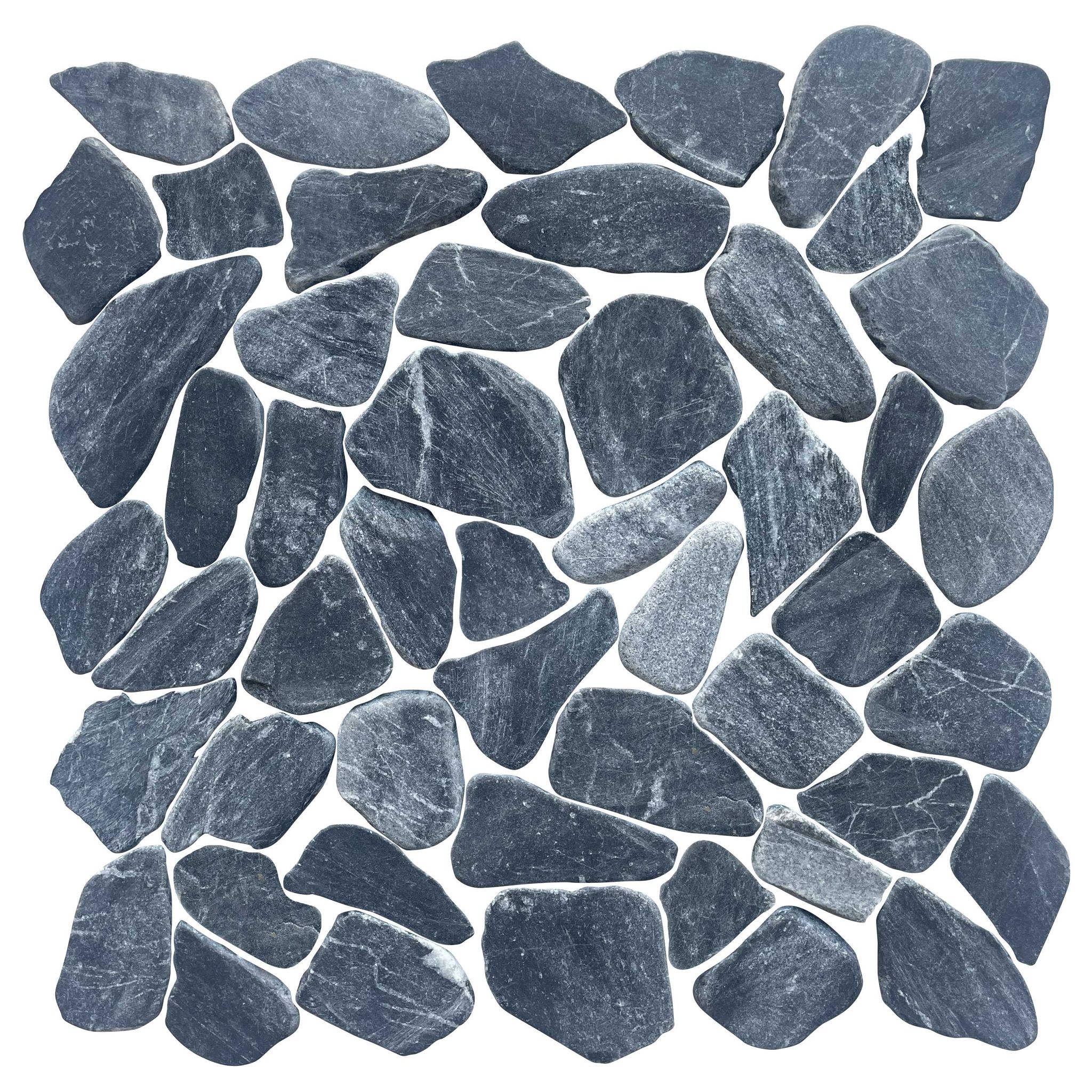 Mini Opus Matte Grey Mix Marble Stone Interlocking | Mohawk Tile and Marble