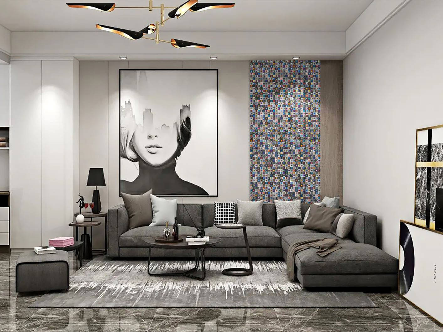 Multicolor Square Mix Glass Resin Mosaic | Mohawk Tile and Marble