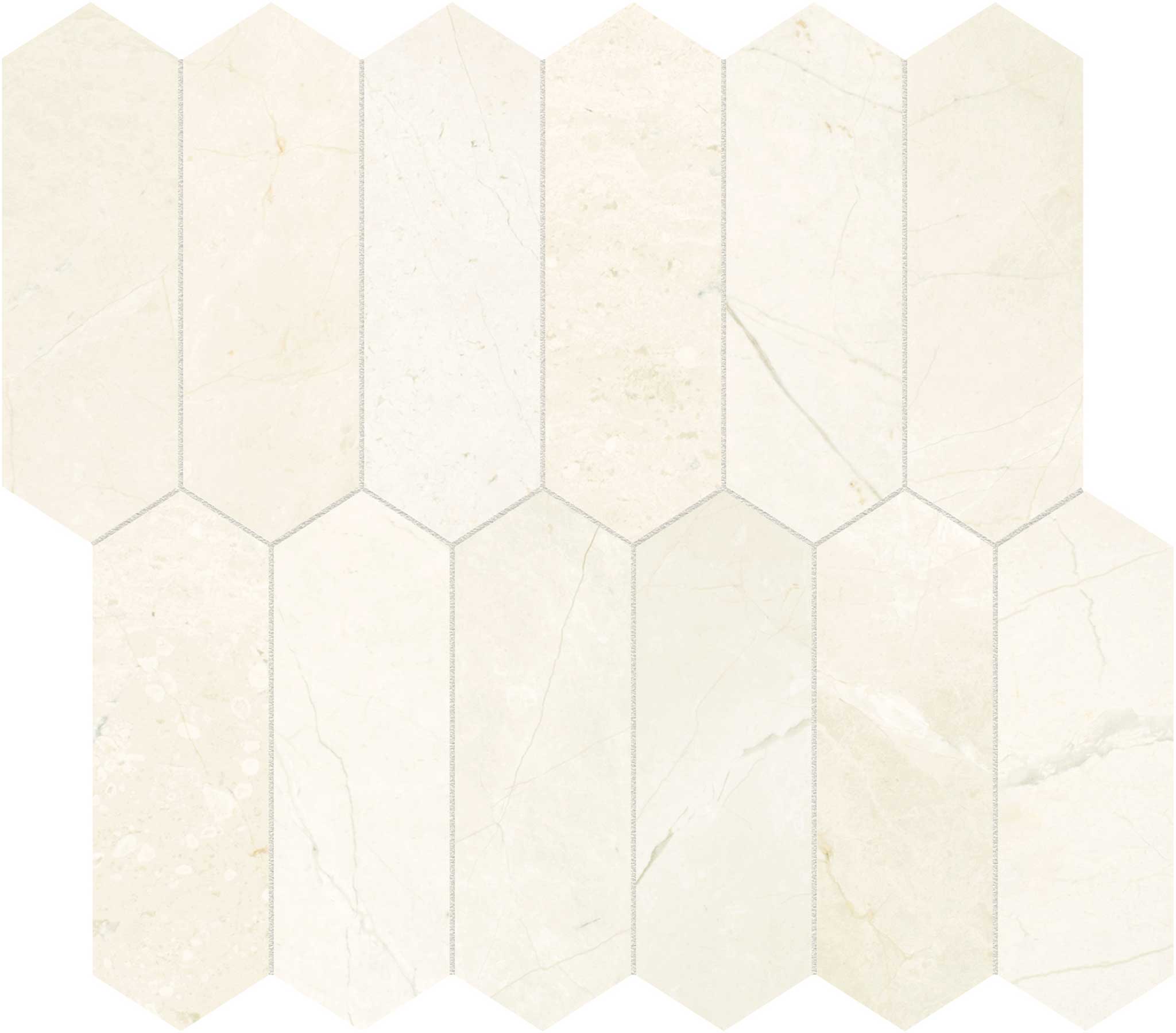 Avorio Crema 2x6 Picket Mosaic | Mohawk Tile and Marble