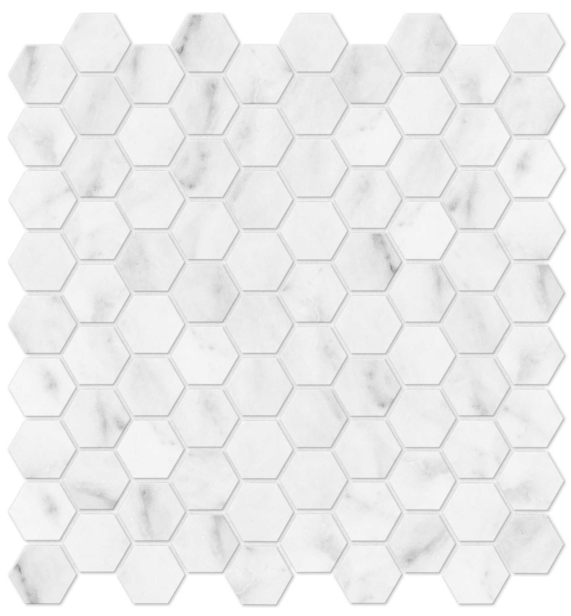 Bianco Venatino 1.25 Honed Hexagon Mosaic | Mohawk Tile and Marble