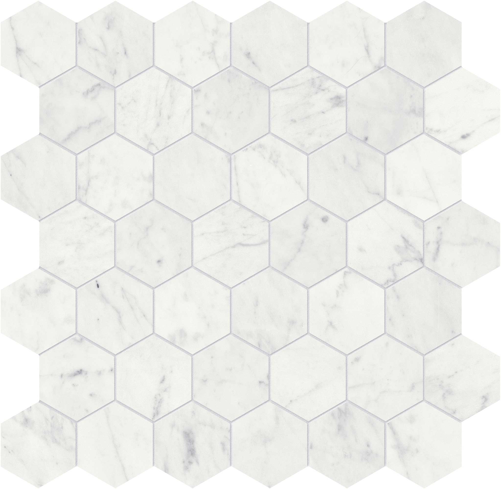 Eterna Bianco 2 Honed Hexagon Mosaic | Mohawk Tile and Marble