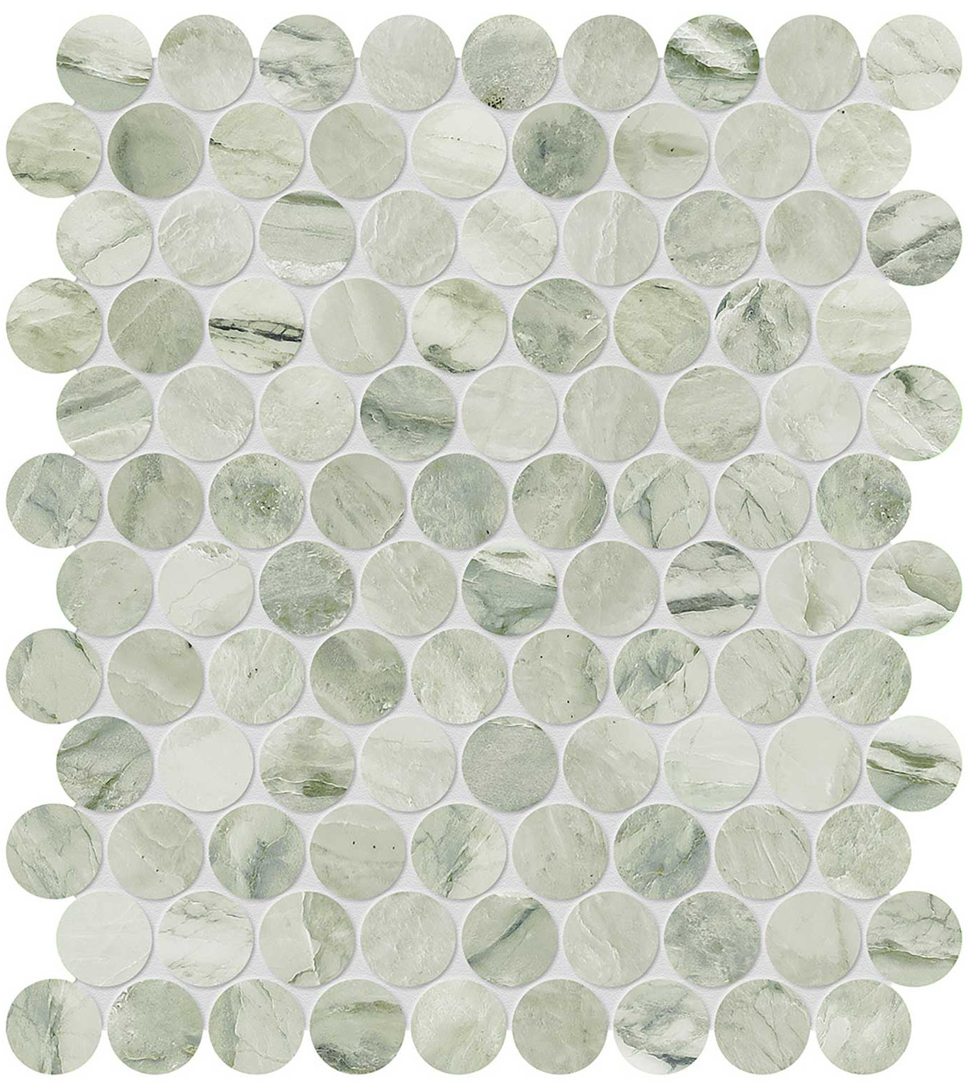 Moscato Argento 1.25 Penny Round Mosaic | Mohawk Tile and Marble