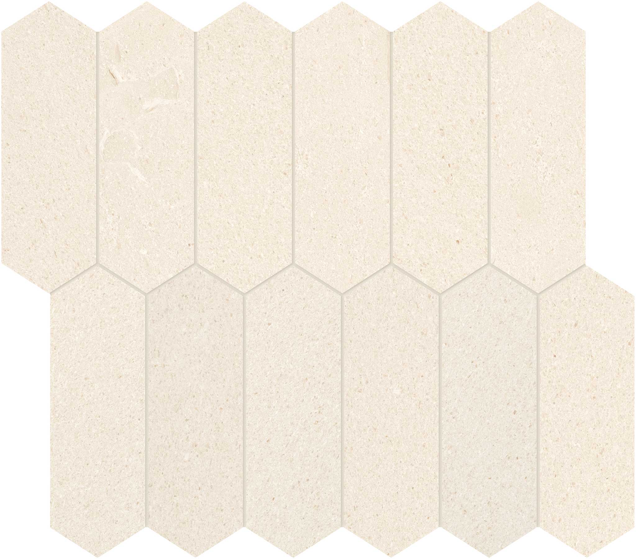 Serene Ivory 2x6 Picket Mosaic | Mohawk Tile and Marble