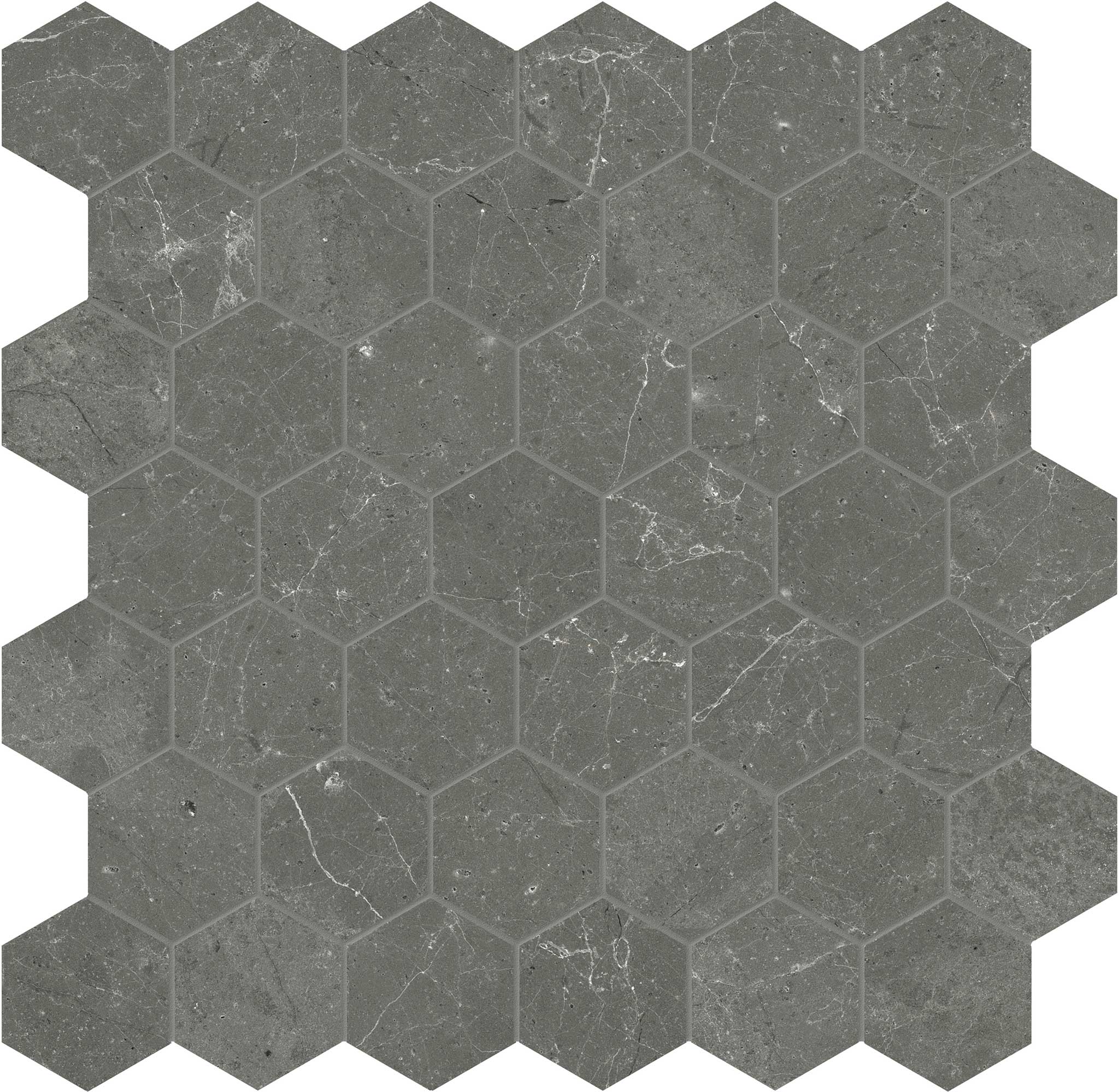 Stark Carbon 2 Hexagon Mosaic | Mohawk Tile and Marble