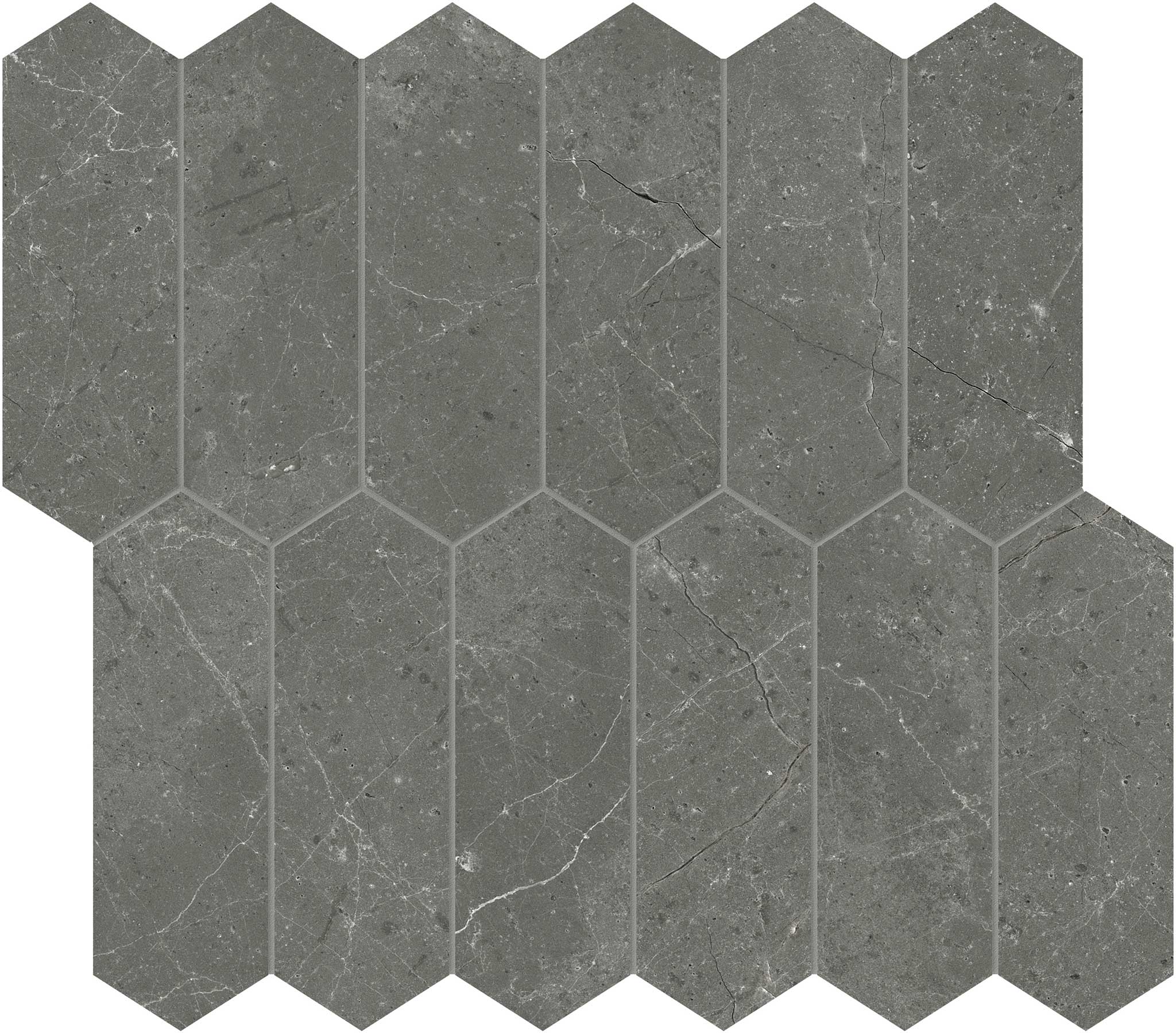 Stark Carbon 2x6 Picket Mosaic | Mohawk Tile and Marble