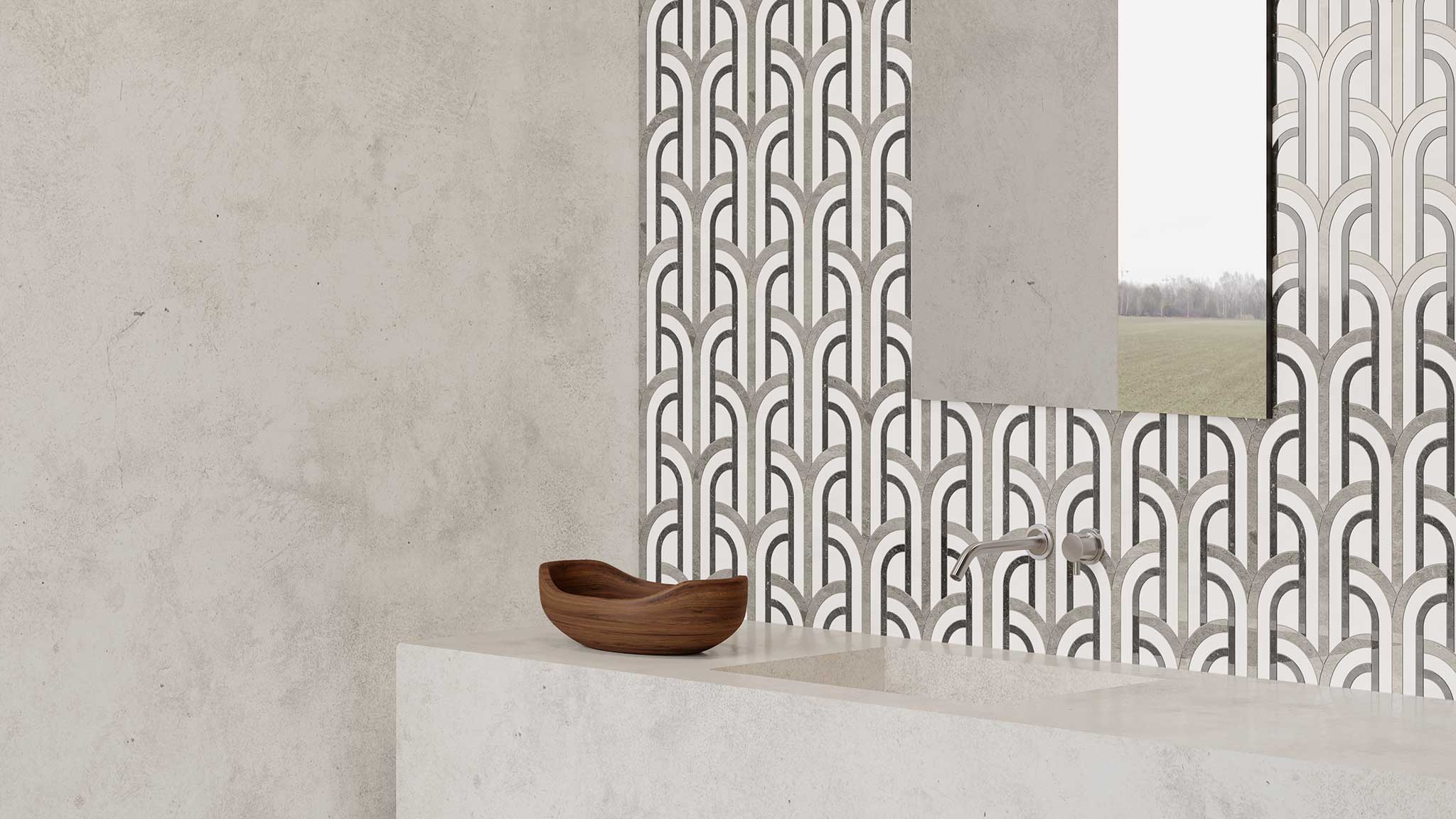 Utopio Florence Mist Mosaic | Mohawk Tile and Marble