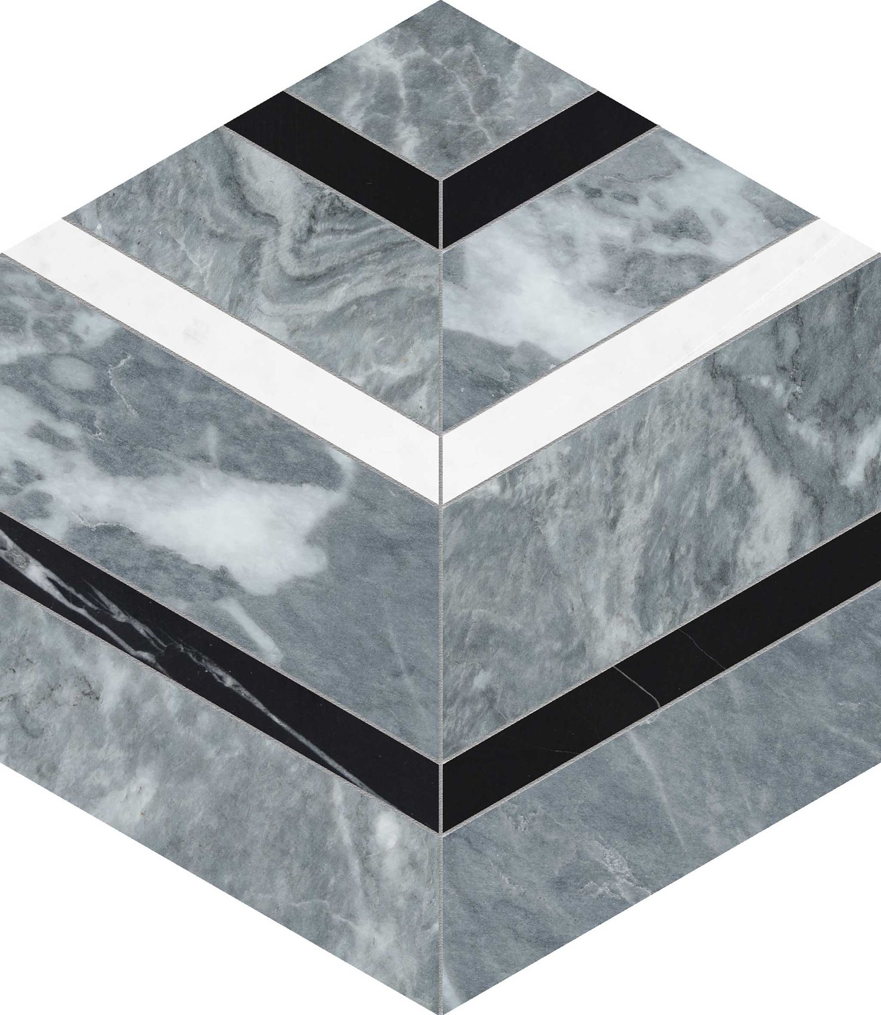 Utopio Hexo Monochromo Mosaic | Mohawk Tile and Marble