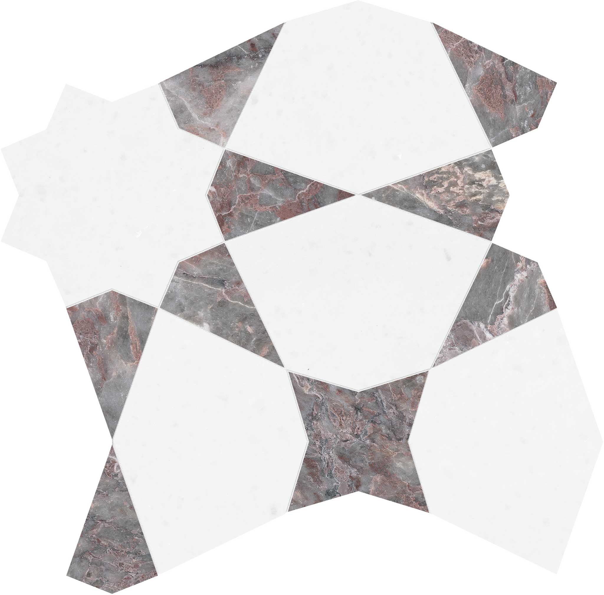 Utopio Stellar Burgundy Mosaic | Mohawk Tile and Marble