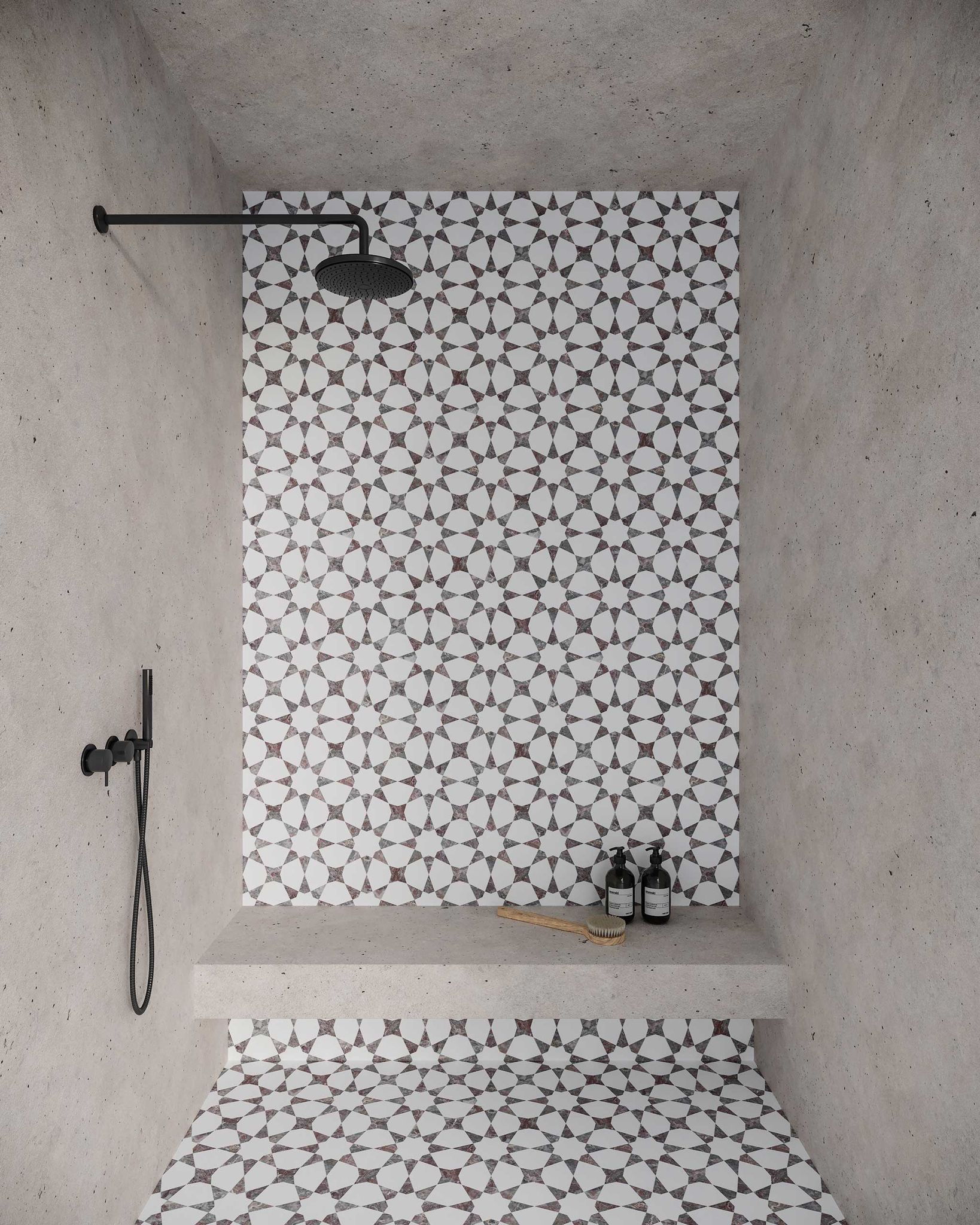 Utopio Stellar Burgundy Mosaic | Mohawk Tile and Marble