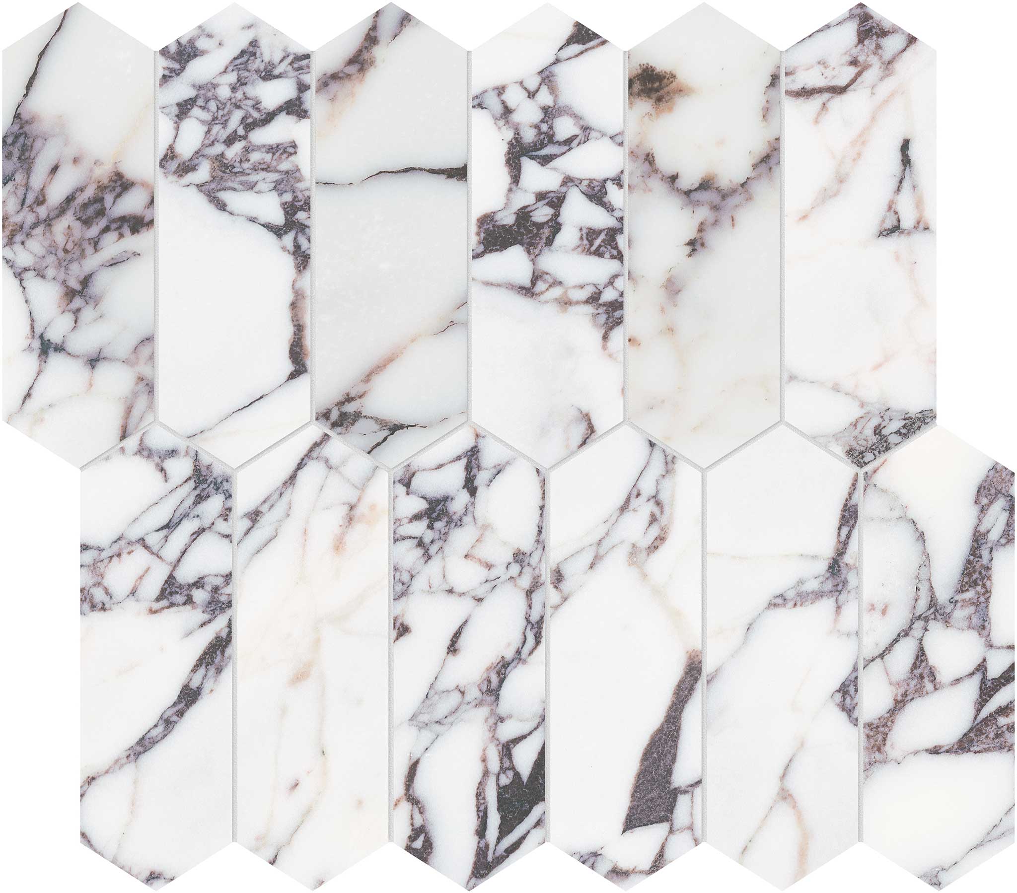 Viola Roccia 2x6 Picket Mosaic | Mohawk Tile and Marble