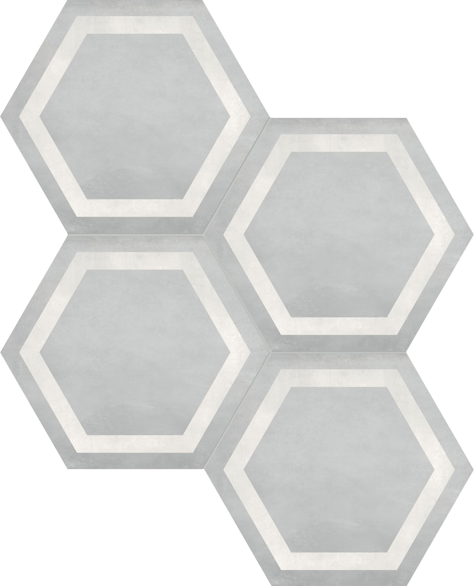 Form 7" Hexagon Frame Ice | Mohawk Tile and Marble