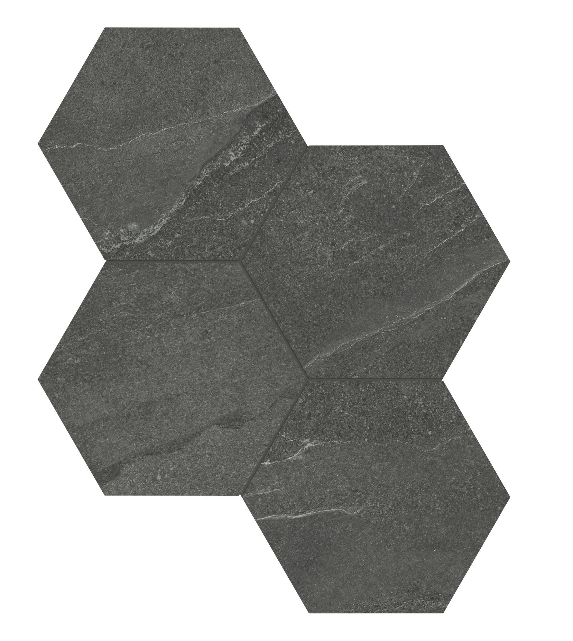 Nord 6 Hex Carbon | Mohawk Tile and Marble