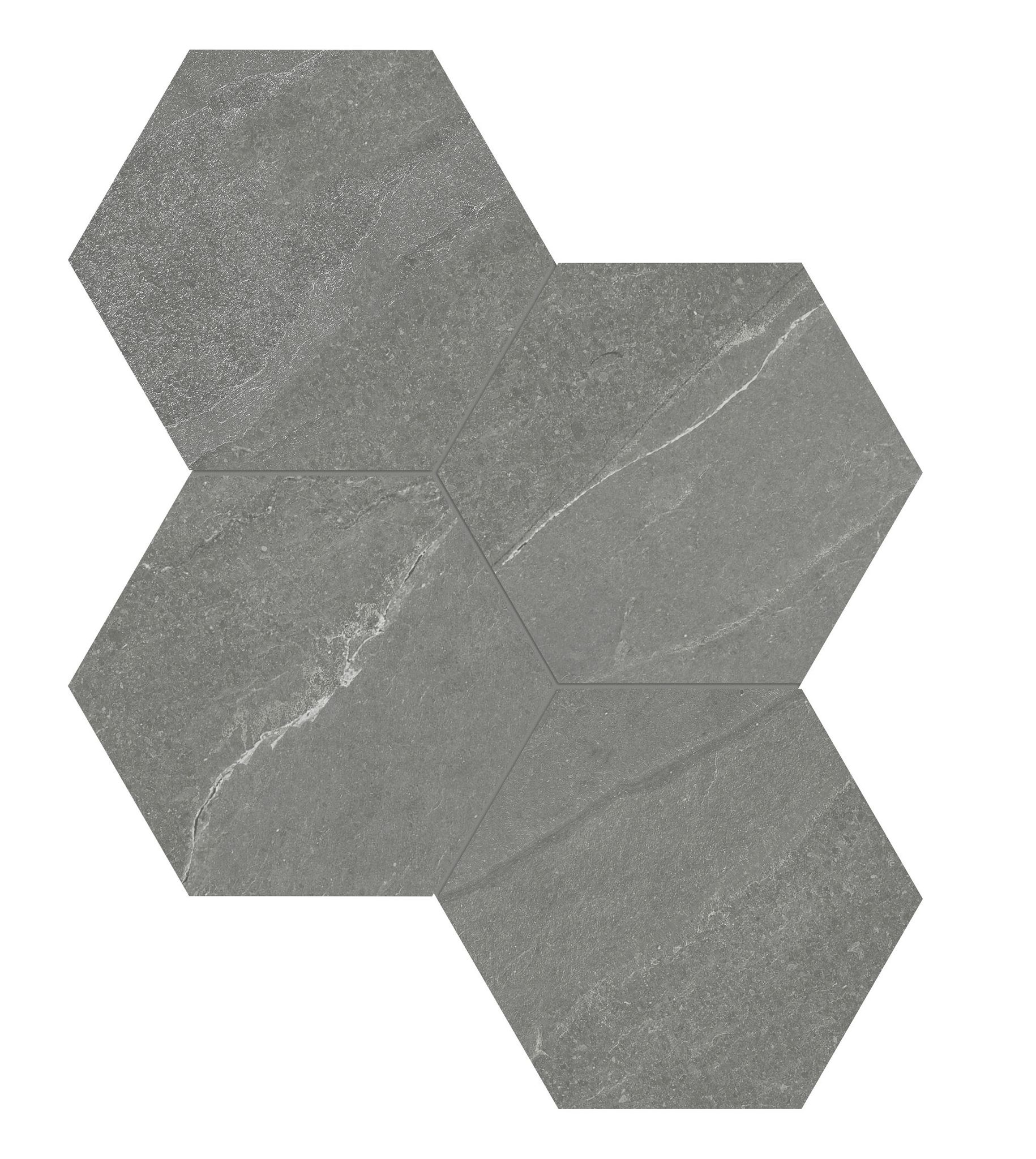 Nord 6 Hex Chromium | Mohawk Tile and Marble