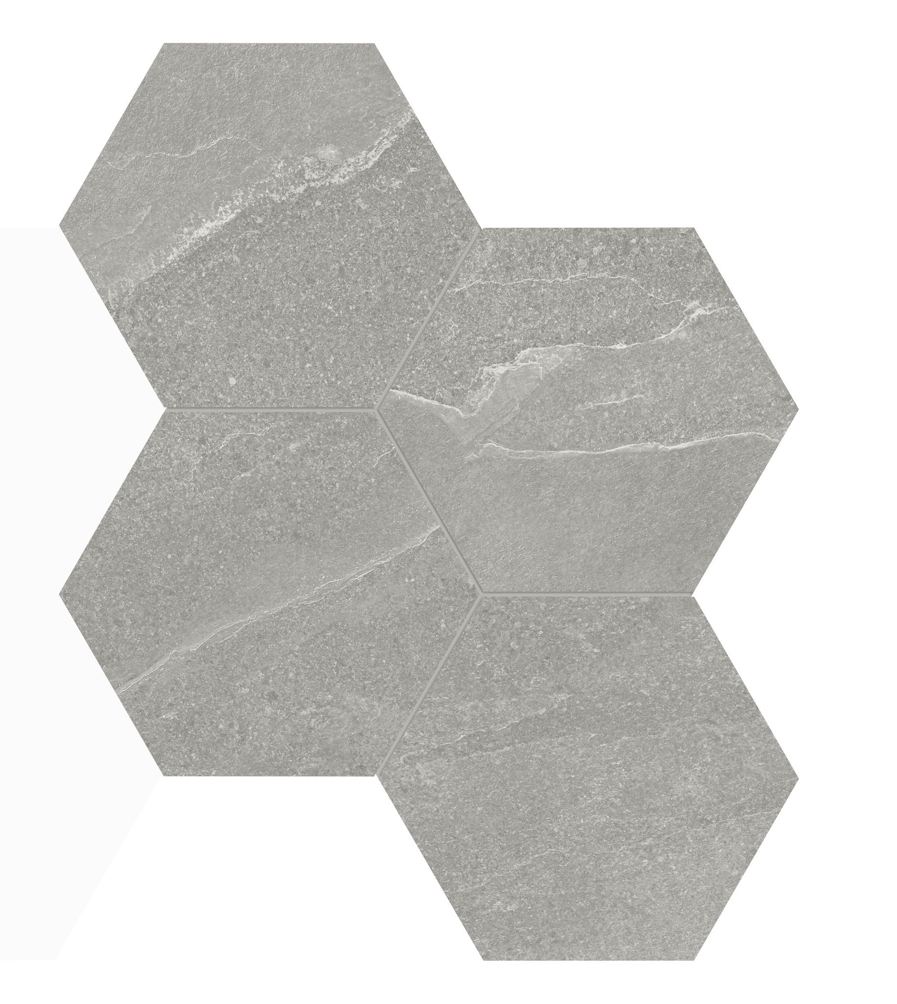 Nord 6 Hex Palladium | Mohawk Tile and Marble