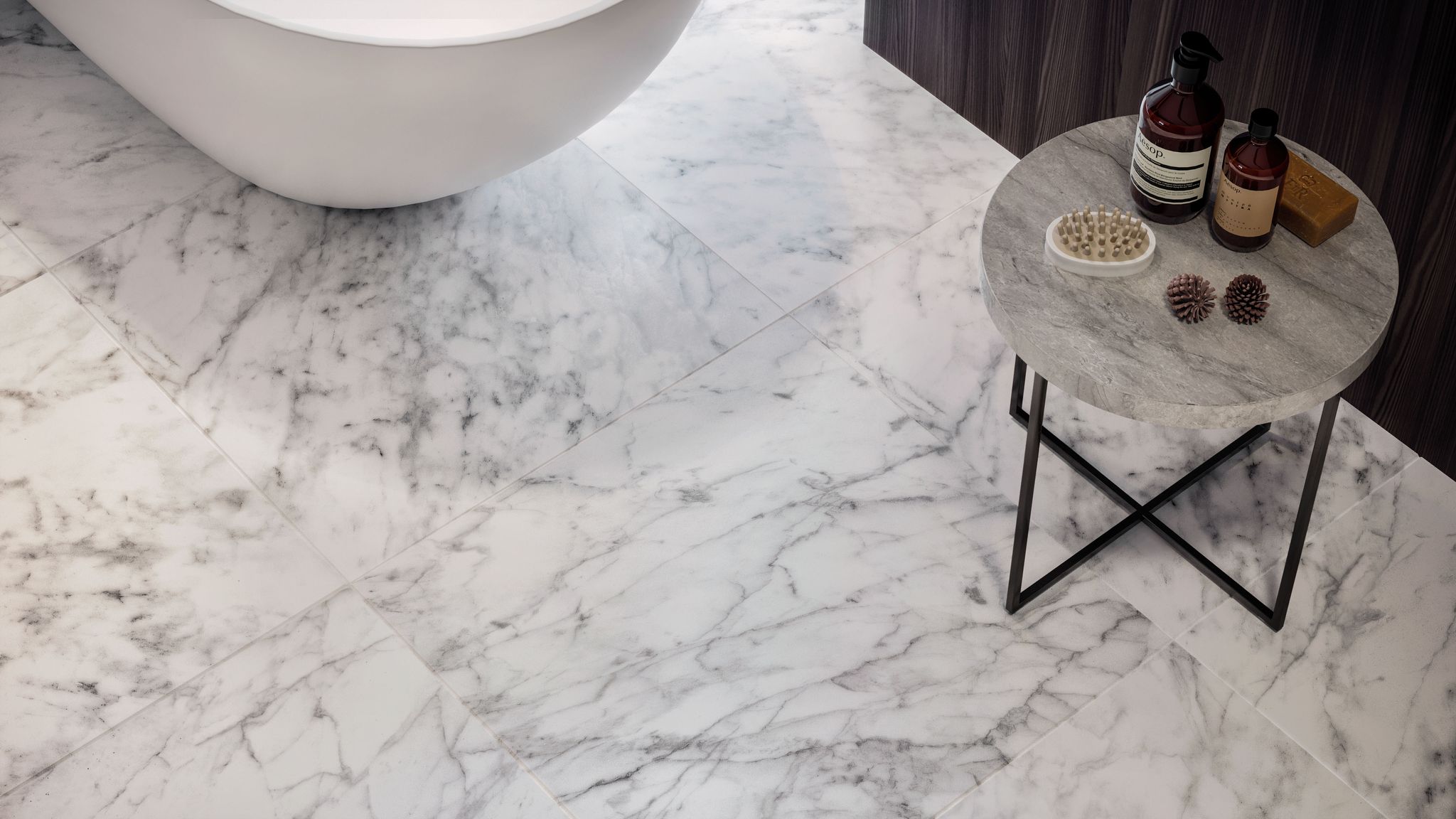 Plata 24x48 Carrara Abisso Polished | Mohawk Tile and Marble