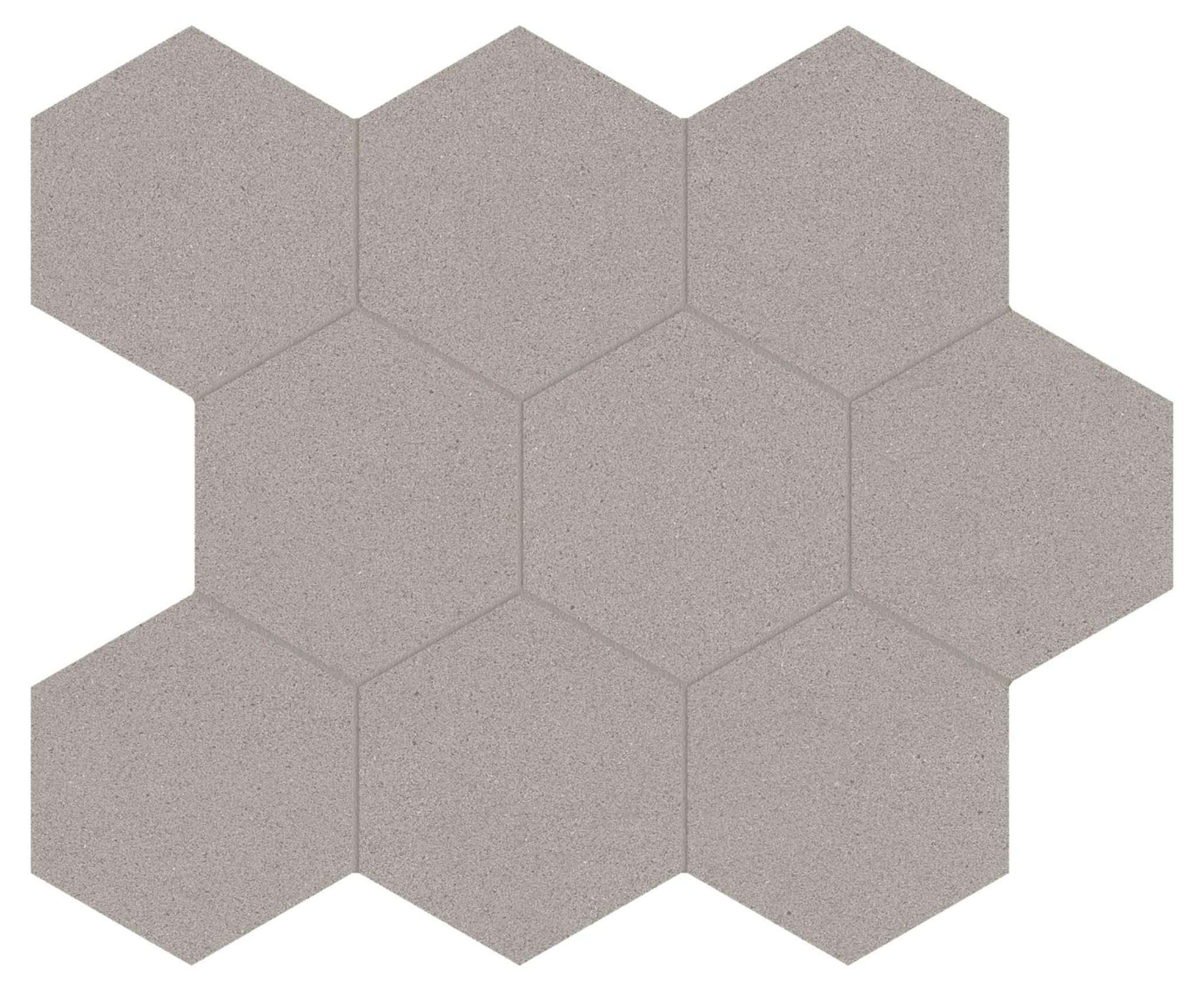 Serena 4" Hex Pewter | Mohawk Tile and Marble