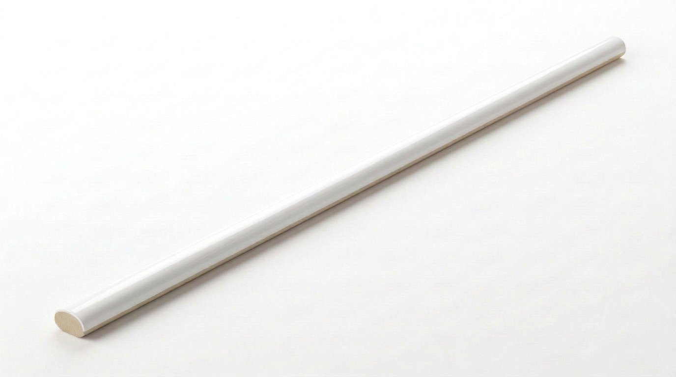 Sausalito 0.39X9 White Gloss Trim | Mohawk Tile and Marble