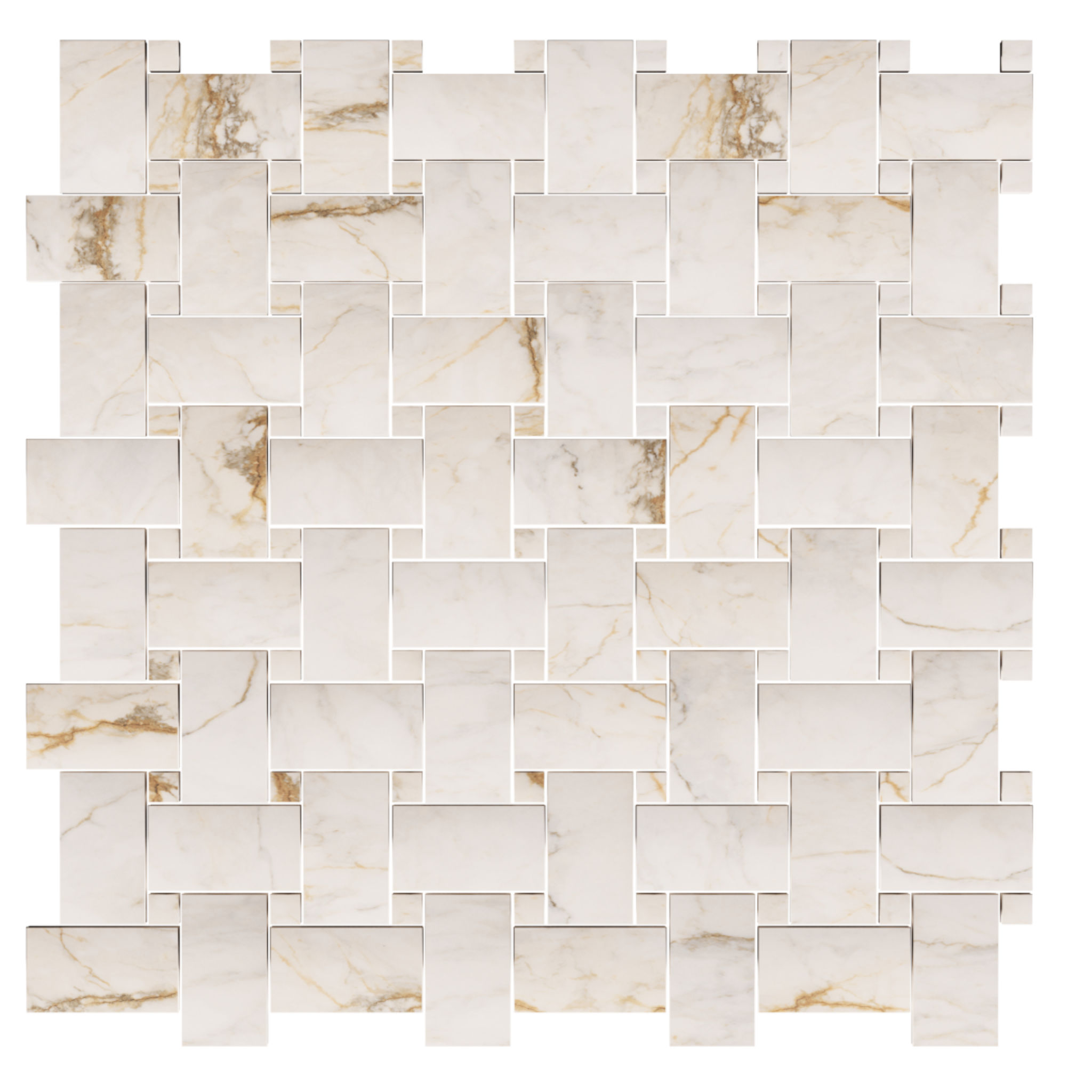 Treasure II Perfect Calacatta 1x2 Basketweave | Mohawk Tile and Marble