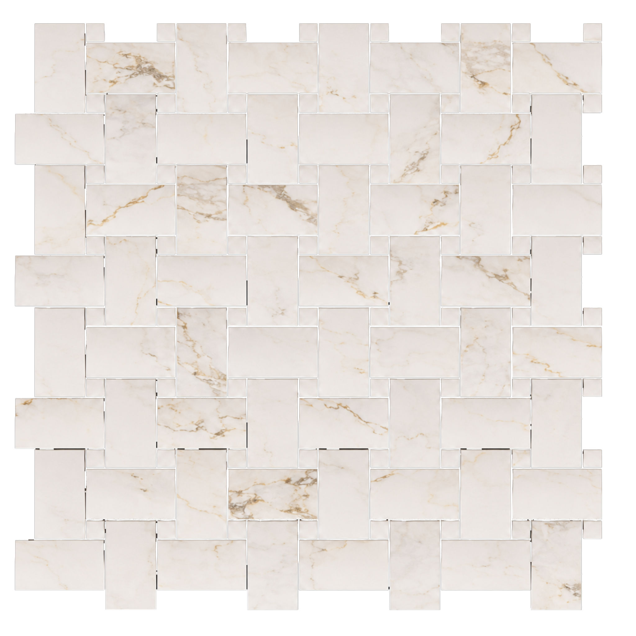 Treasure II Perfect Calacatta 1x2 Basketweave | Mohawk Tile and Marble