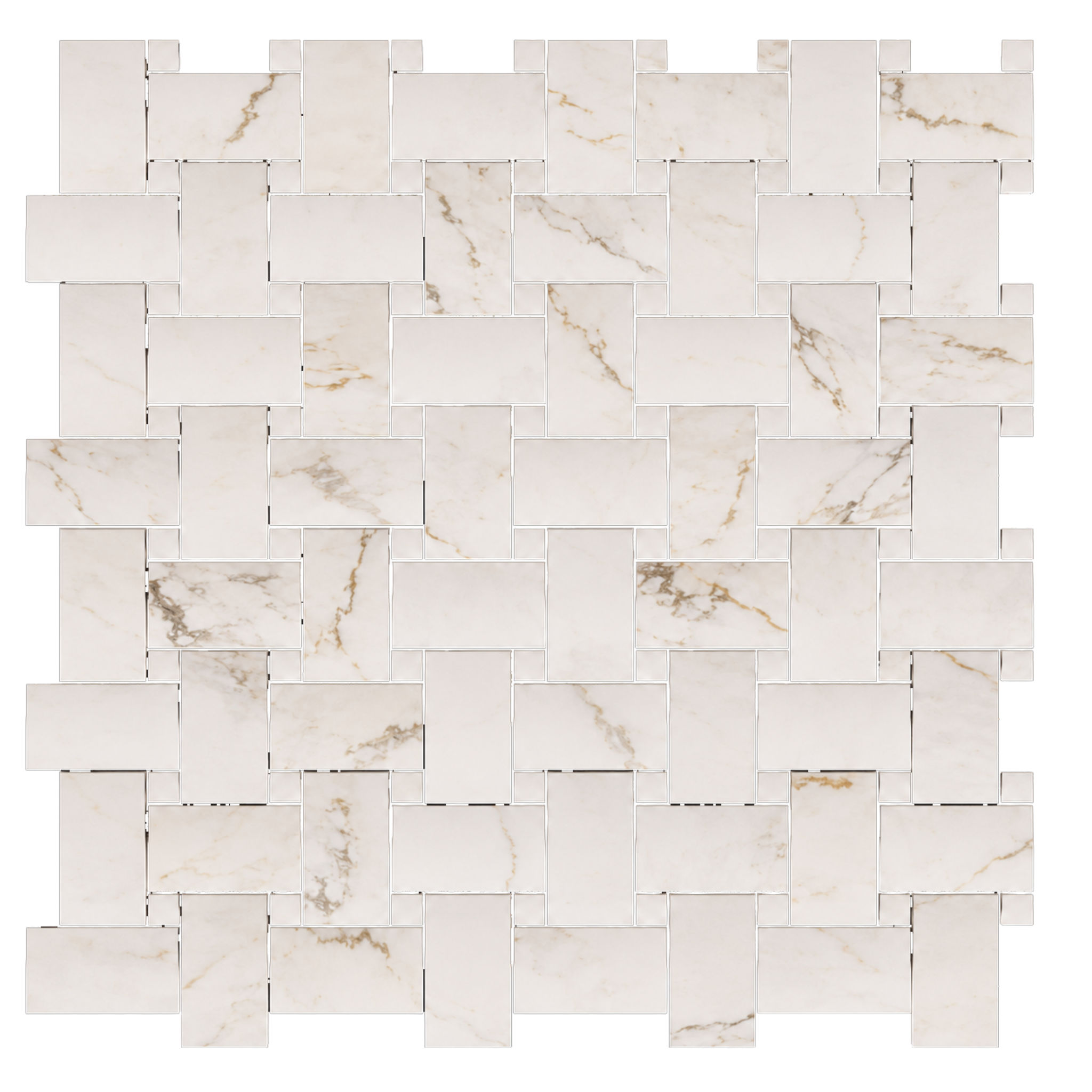 Treasure II Perfect Calacatta 1x2 Basketweave | Mohawk Tile and Marble