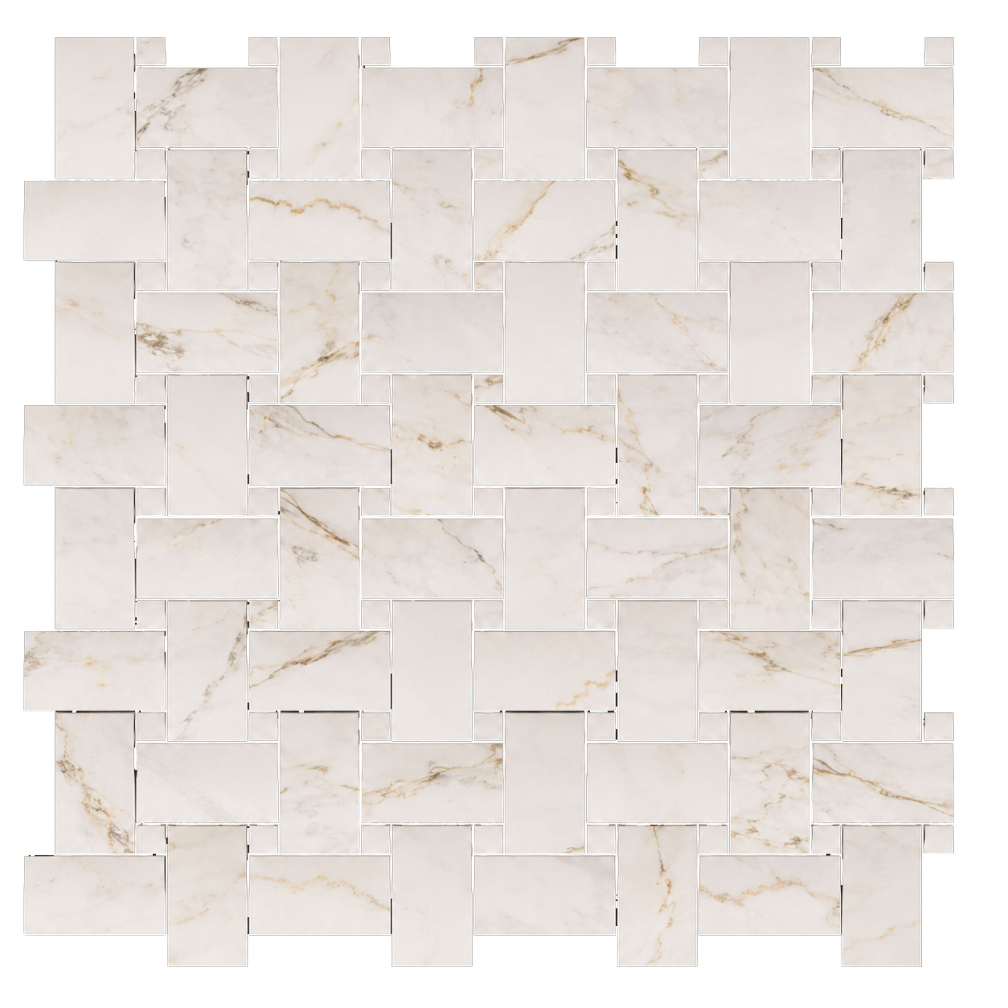 Treasure II Perfect Calacatta 1x2 Basketweave | Mohawk Tile and Marble