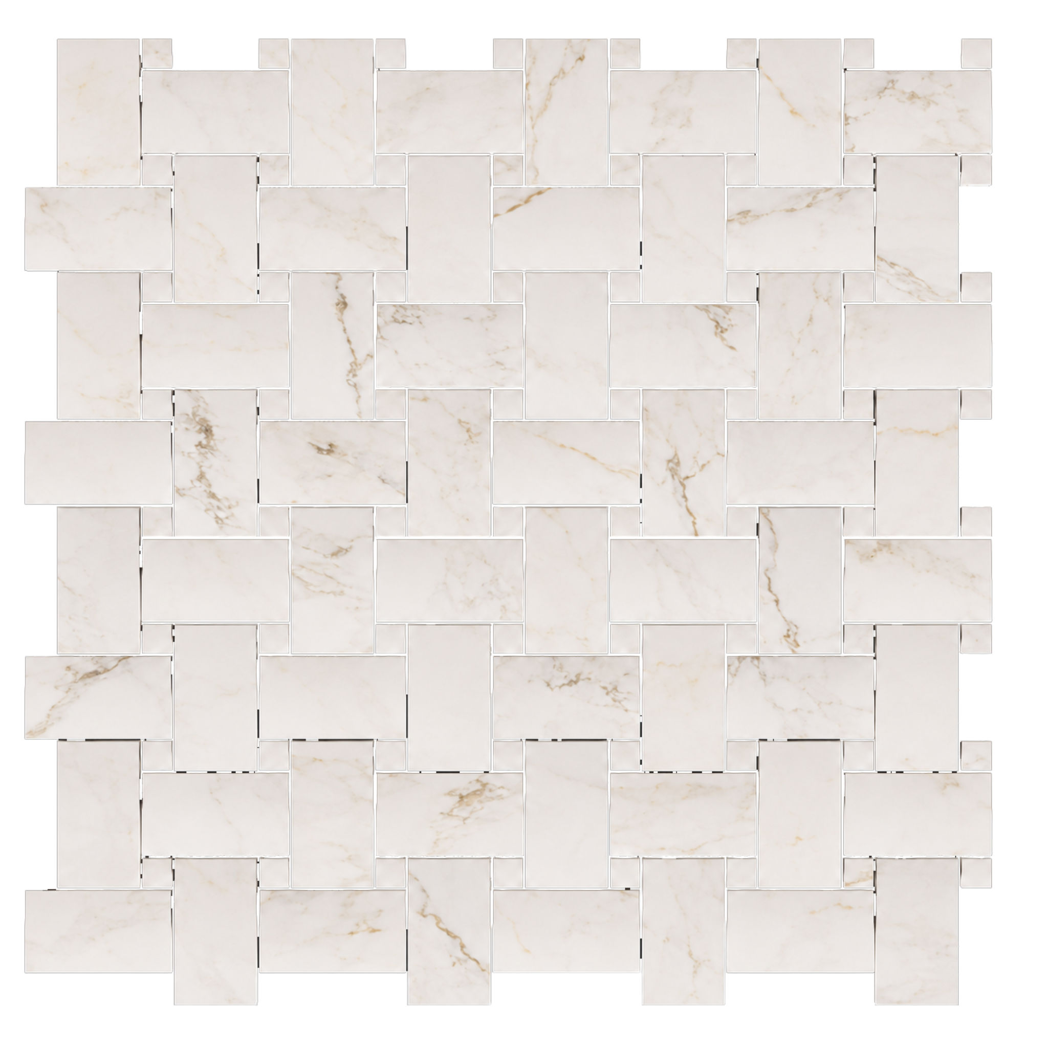 Treasure II Perfect Calacatta 1x2 Basketweave | Mohawk Tile and Marble
